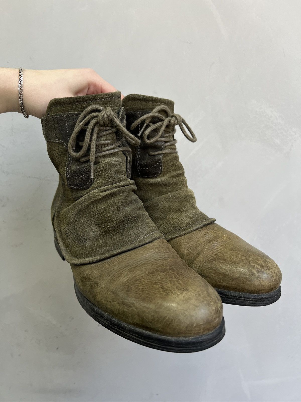 A.S.98 Leather Ankle Boots Vintage Ann demeulemeeste style 90s Size US 8 / EU 41 - 2 Thumbnail