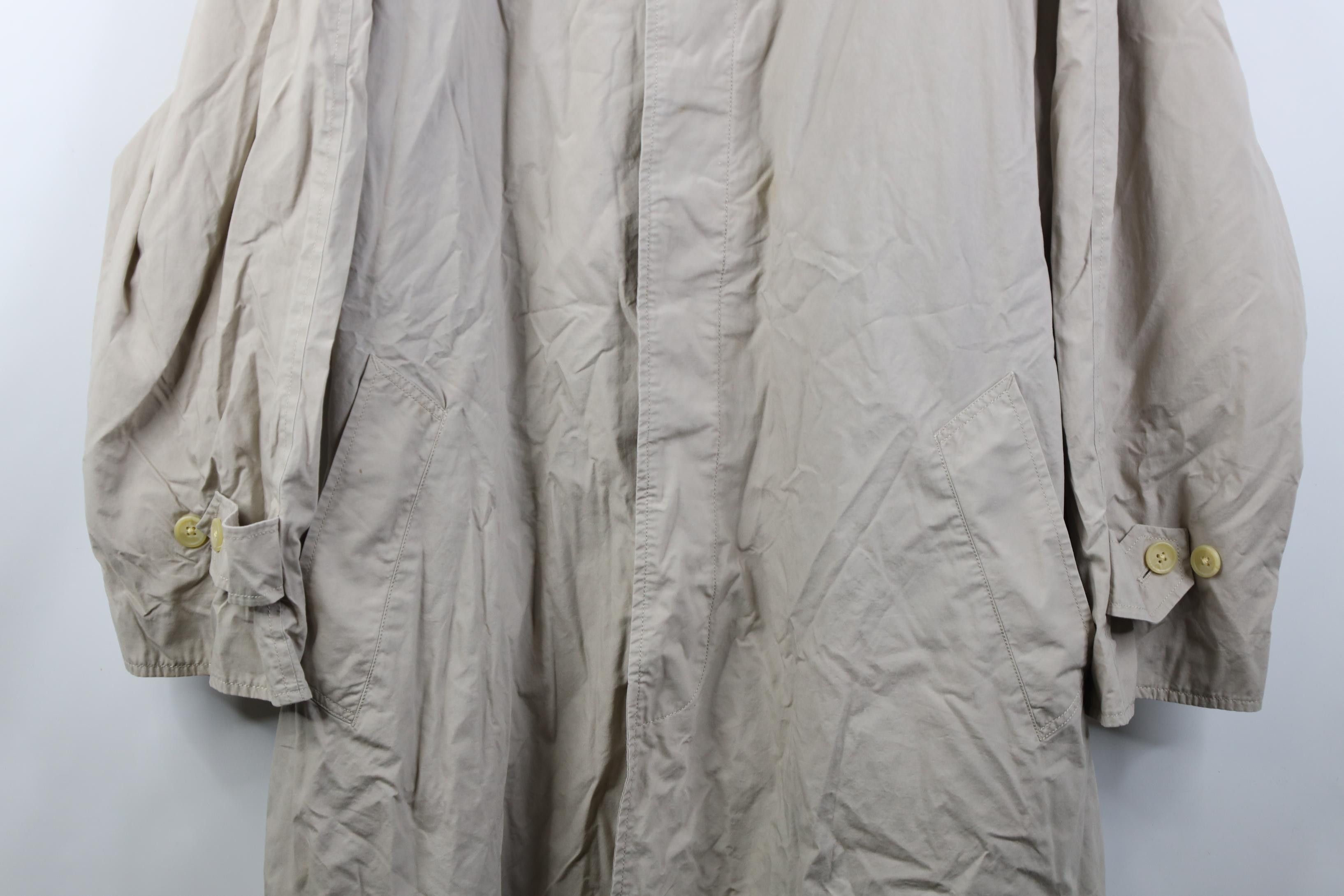 Tommy Hilfiger Vintage 90s Tommy Hilfiger Trench Coat Rain Jacket Beige Size US L / EU 52-54 / 3 - 3 Thumbnail