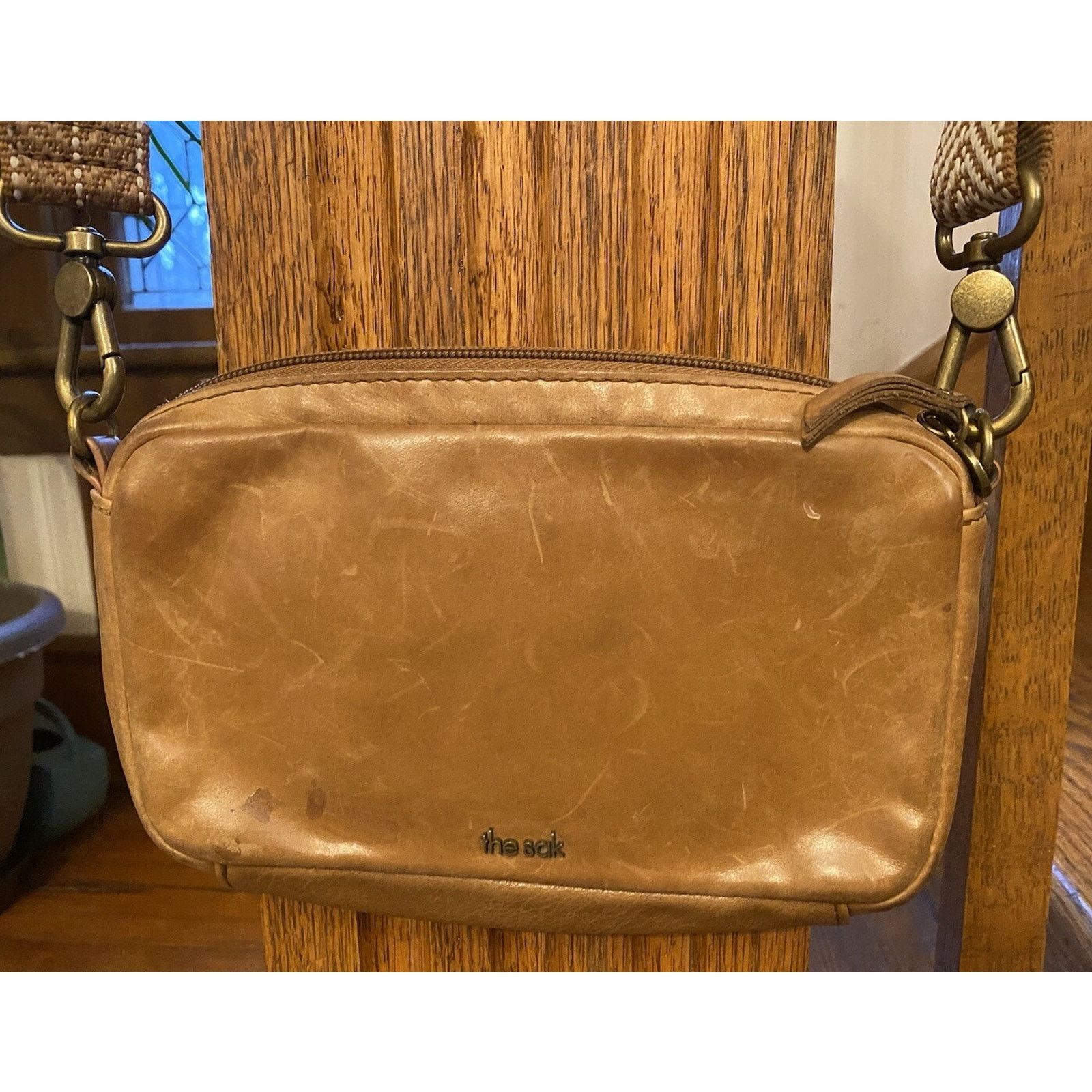 The Sak SAK Cora Smartphone Crossbody Beige Leather Women’s Handbag Size ONE SIZE - 3 Thumbnail
