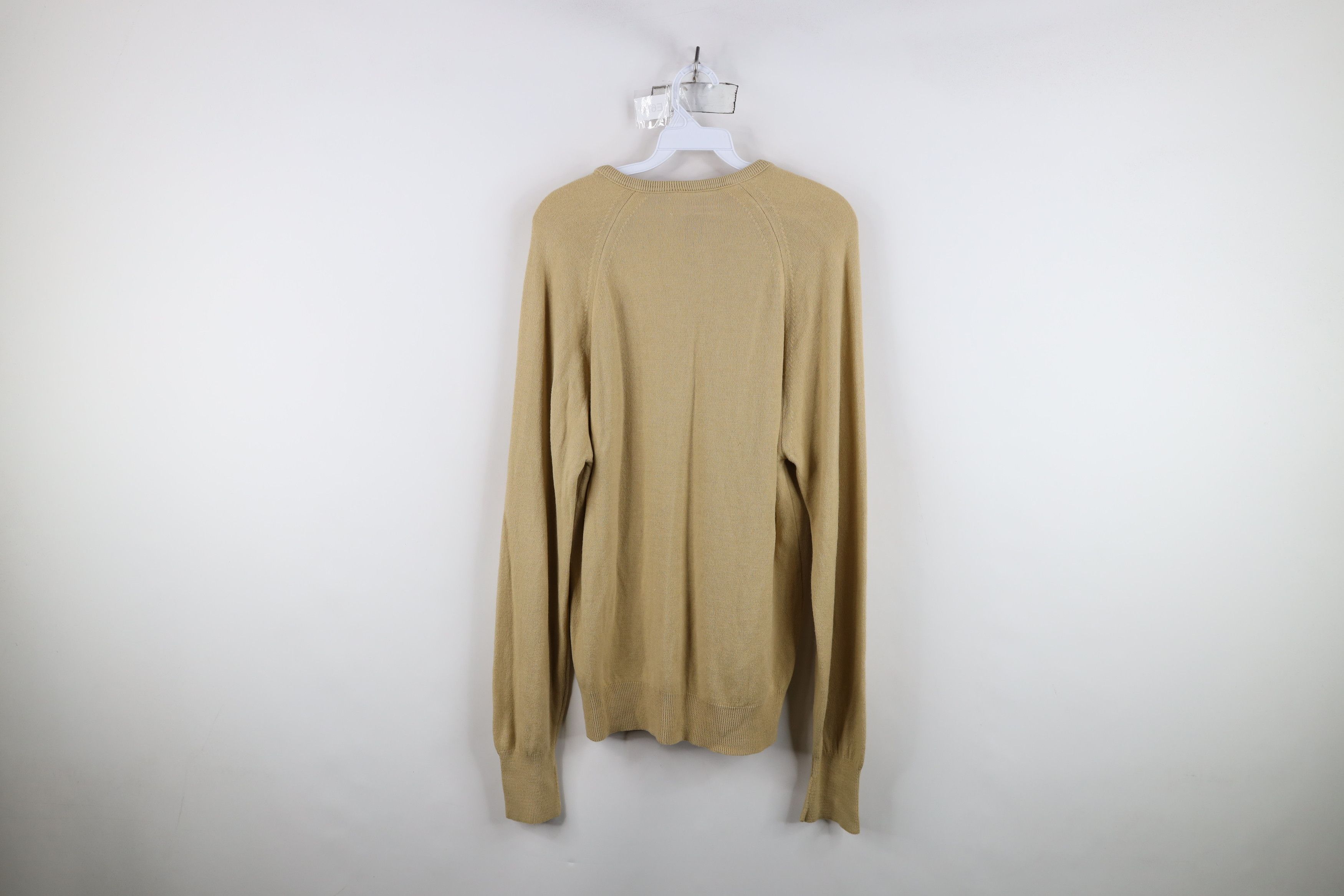 Vintage Vintage 70s Streetwear Knit V-Neck Sweater Beige Khaki USA Size US M / EU 48-50 / 2 - 12 Thumbnail
