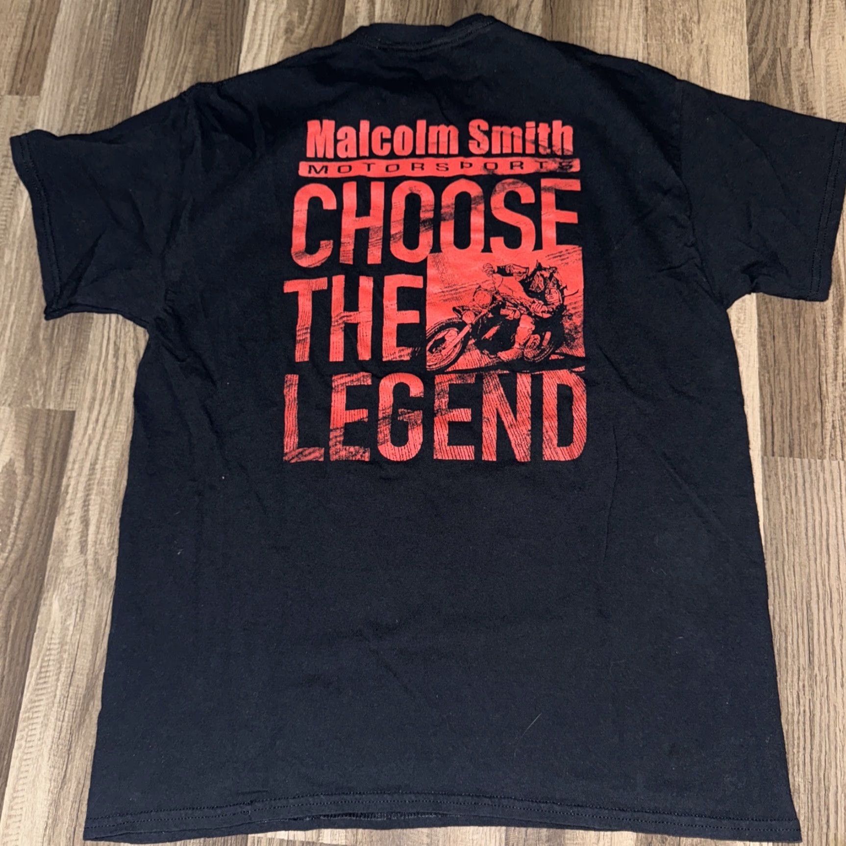 Vintage Malcom Smith Motorsports T-Shirt Black L Mens Size US L / EU 52-54 / 3 - 4 Thumbnail