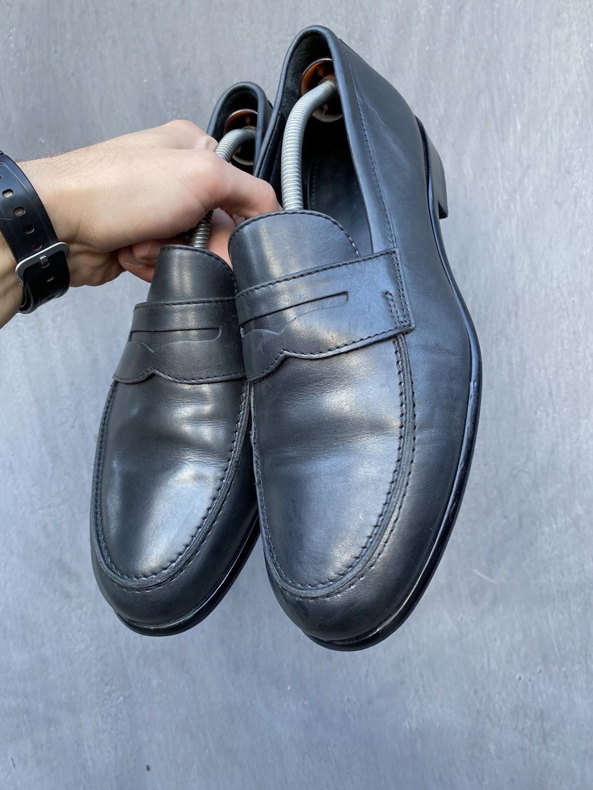 Officine Generale Officine Generale Black leather loafers size 43 Size US 9.5 / EU 42-43 - 5 Thumbnail