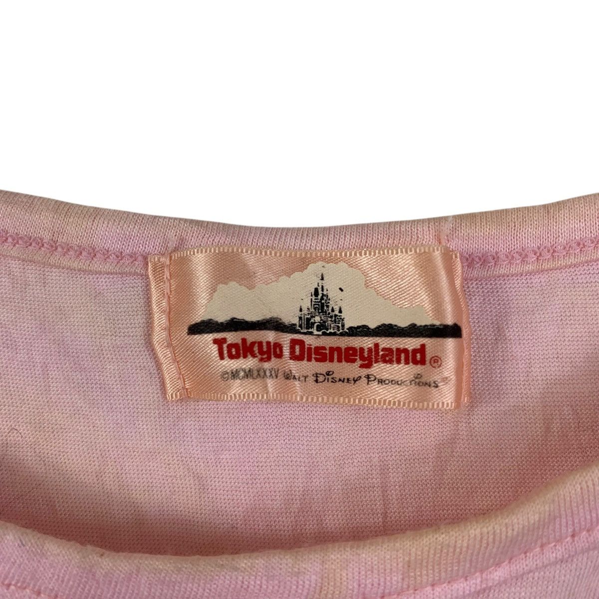 Disney Vintage 80s Tokyo Disneyland Minnie Mouse Tee Pink Japan Size L / US 10 / IT 46 - 3 Thumbnail