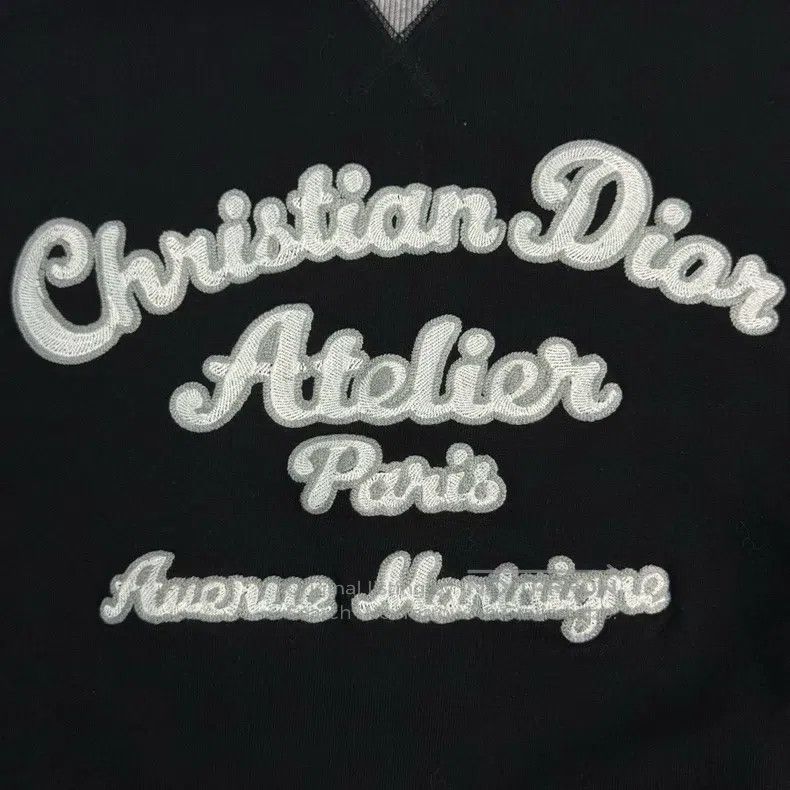 Dior Dior Black and grey embroidered logo sweatshirt Size US XS / EU 42 / 0 - 7 Thumbnail