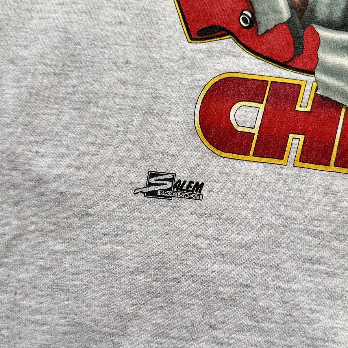 NFL Vintage 90s Kansas City Chiefs NFL Faded Painted T Shirt Size US XL / EU 56 / 4 - 4 Thumbnail