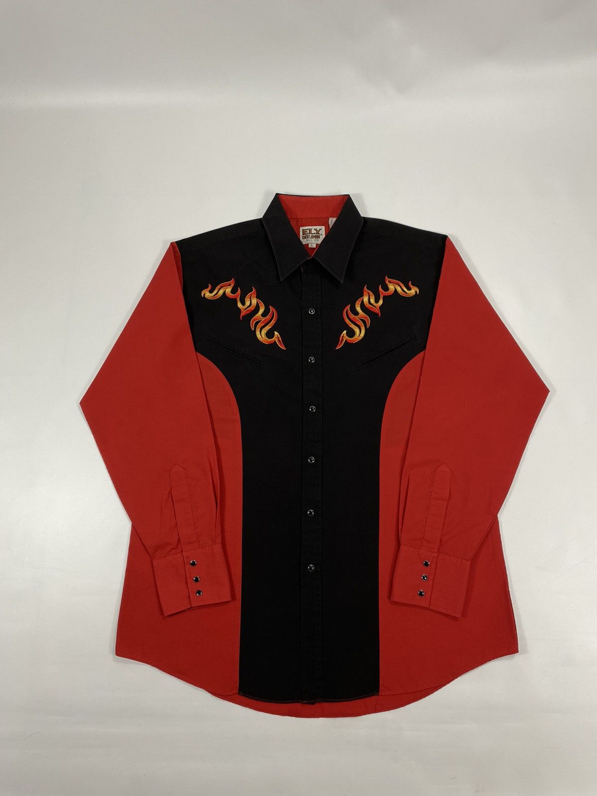 Vintage 🔥LASTDROP🔥 Vintage Ely Cattleman Flames Cowboy Western Shirt Size US L / EU 52-54 / 3 - 17 Thumbnail