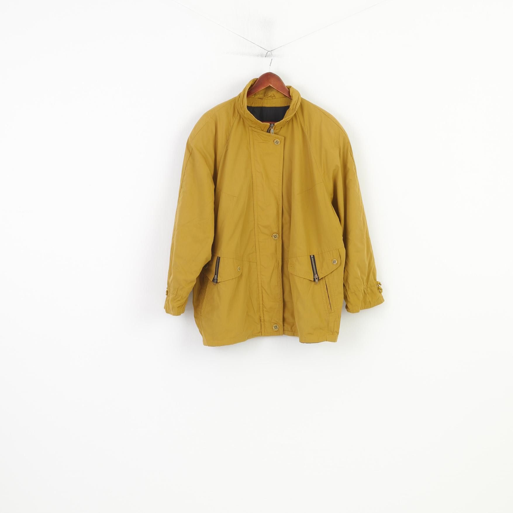 Vintage Rose Women 48 XXL Jacket Yellow Cotton Blend Zip Up 11151 Size XXL / US 16-18 / IT 52-54 - 1 Thumbnail