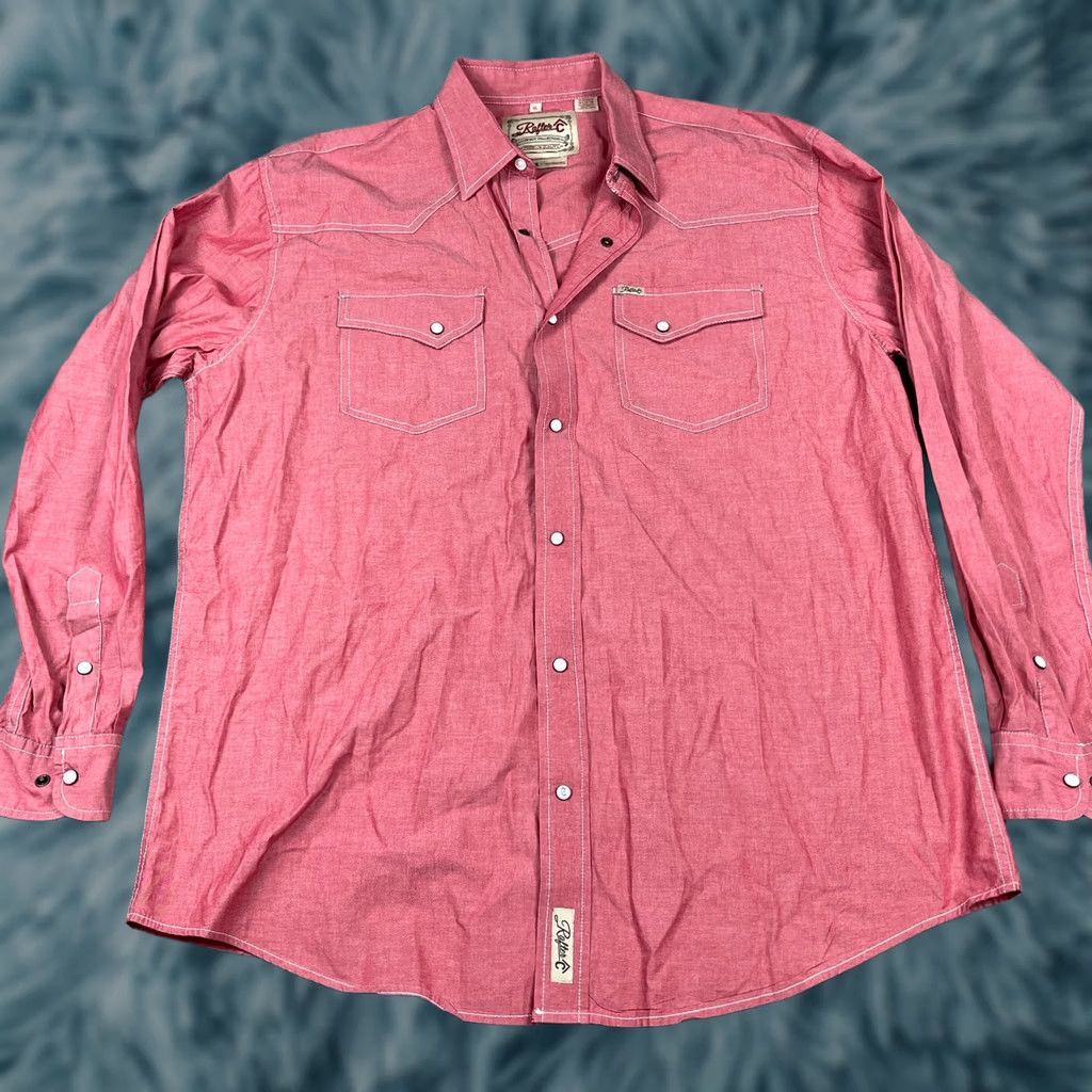Vintage VINTAGE RafterC Pro Flex 45 Performance Shirt XL Red Snap White Stitching Western Cowboy Size US XL / EU 56 / 4 - 1 Thumbnail