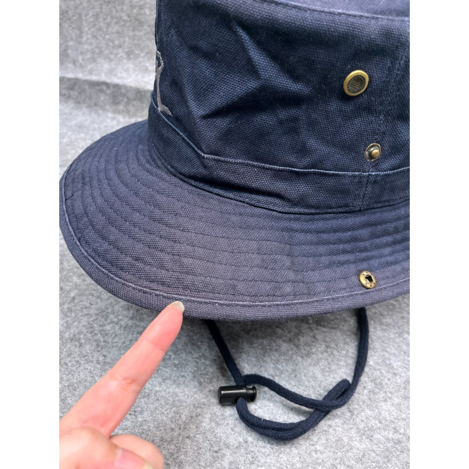 Vintage Big Accessories Blue Bucket Hat Adult One Size Cotton Lightweight Sports Beach Camping Unisex Size ONE SIZE - 4 Thumbnail