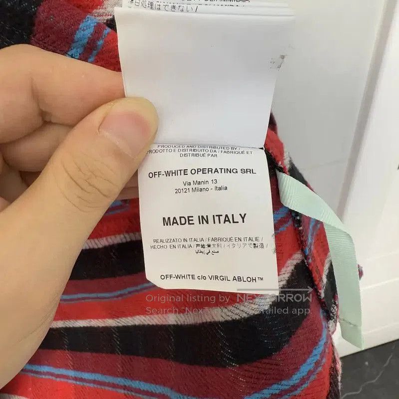 Off-White Off-White Red Check Long Sleeve Shirt . Size US M / EU 48-50 / 2 - 3 Thumbnail