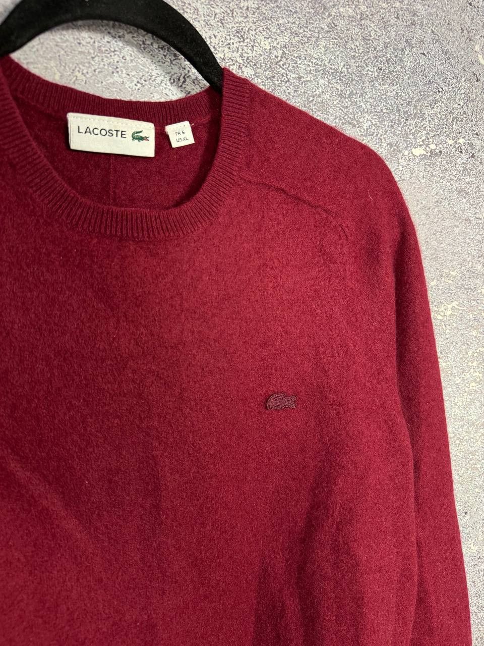 Lacoste Lacoste Sweater Men's Red Size S(6) 100% Cashmere Knit Crew Size US S / EU 44-46 / 1 - 9 Thumbnail