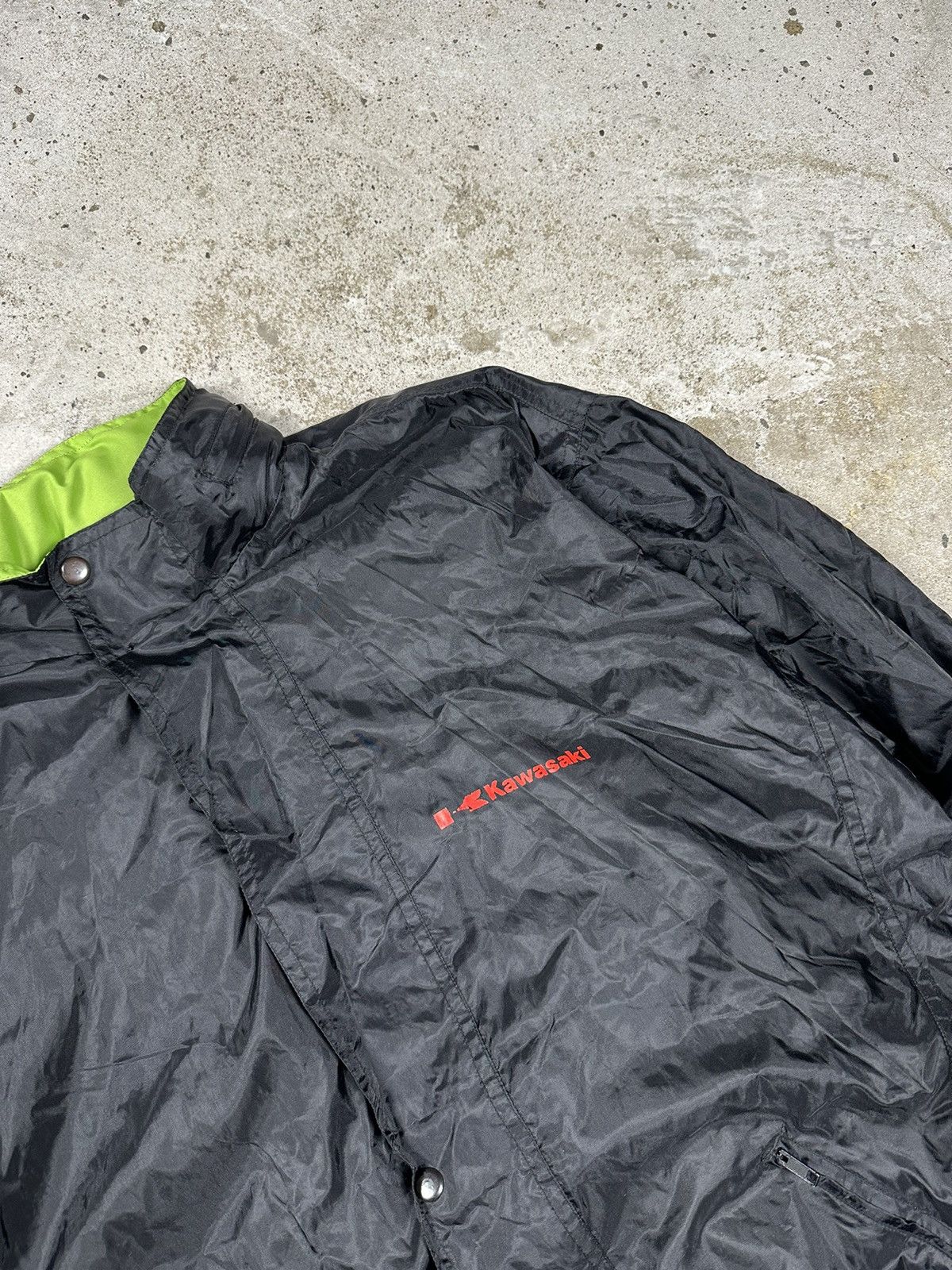 Japanese Brand × Vintage Vintage Y2K Kawasaki Black Track Jacket Light Racing rare Size US L / EU 52-54 / 3 - 5 Thumbnail
