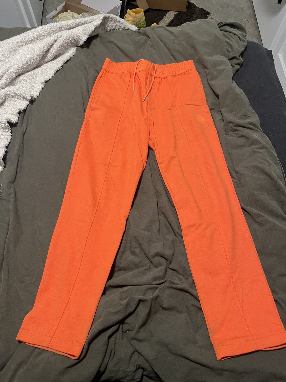 image of Helmut Lang Pleated Sweats in Orange, Men's (Size 30)