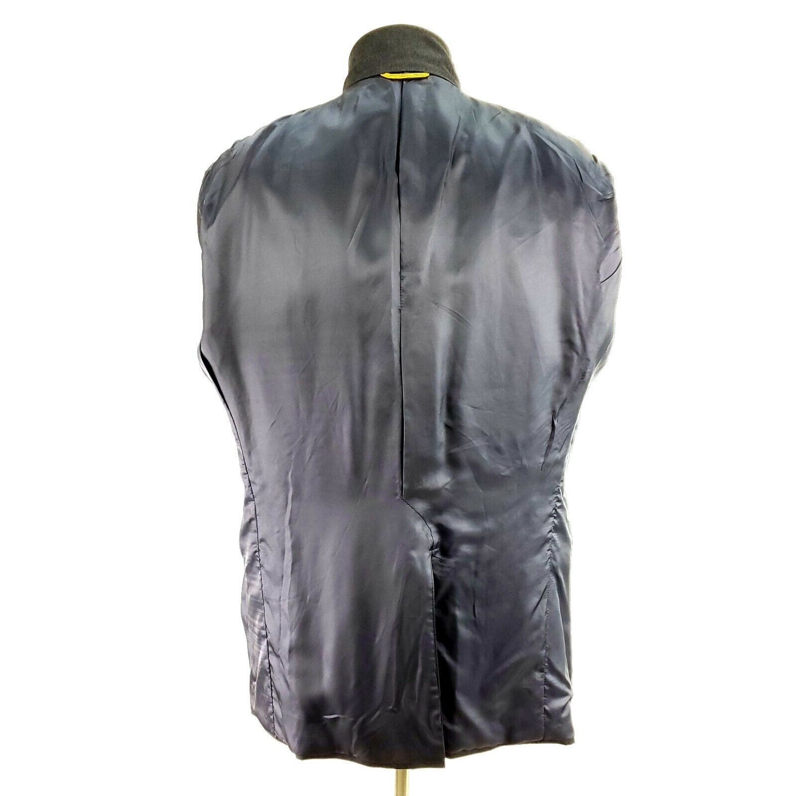 Hart Schaffner Marx Hart Schaffner Marx Gold Trumpeter 2 Button 40R Gray Wool Bl Size 40R - 10 Thumbnail