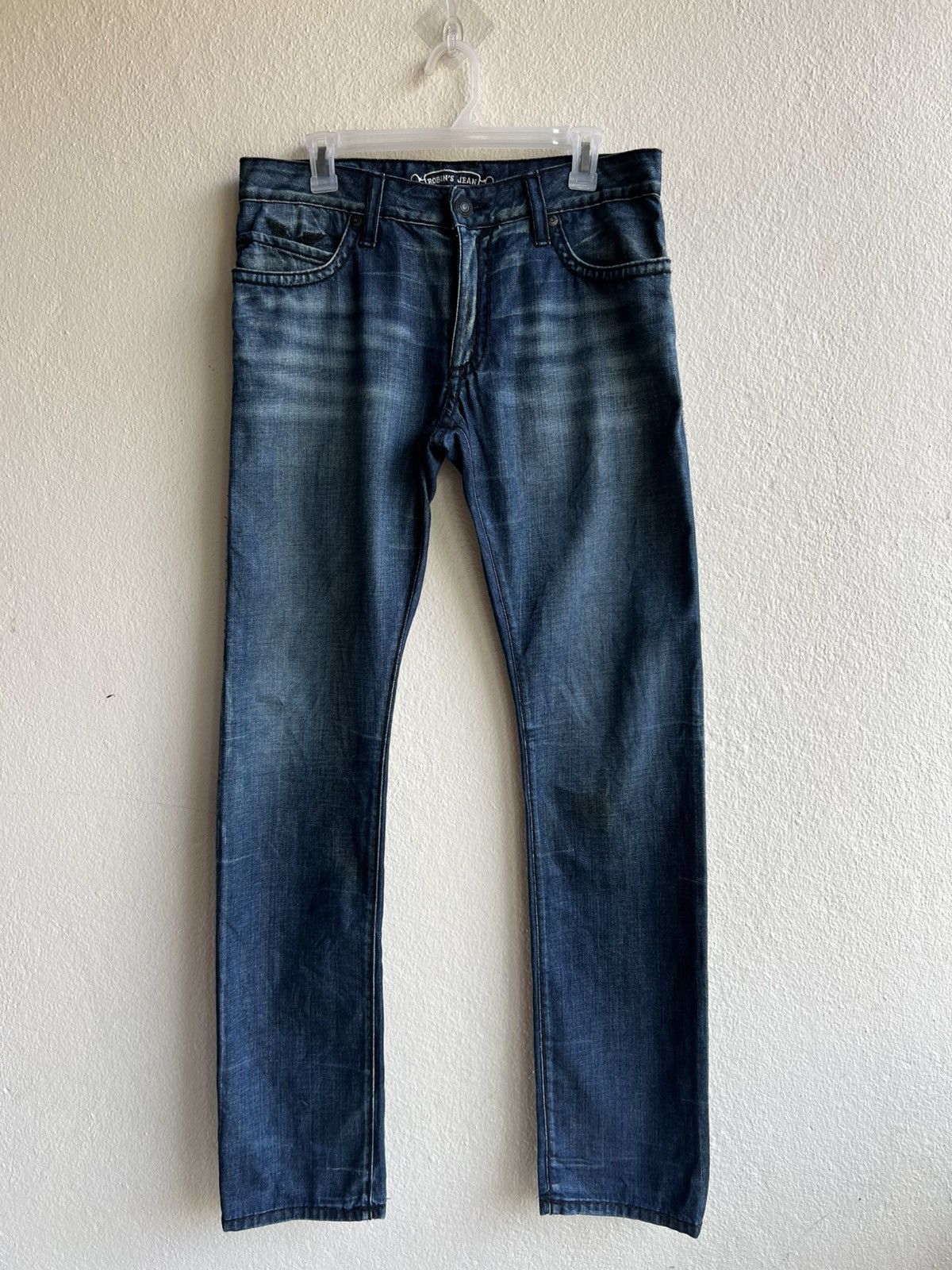 Robins Jeans Y2K Robin’s Jean Born To Be Wild Dirty Denim Jeans Size US 31 - 24 Thumbnail