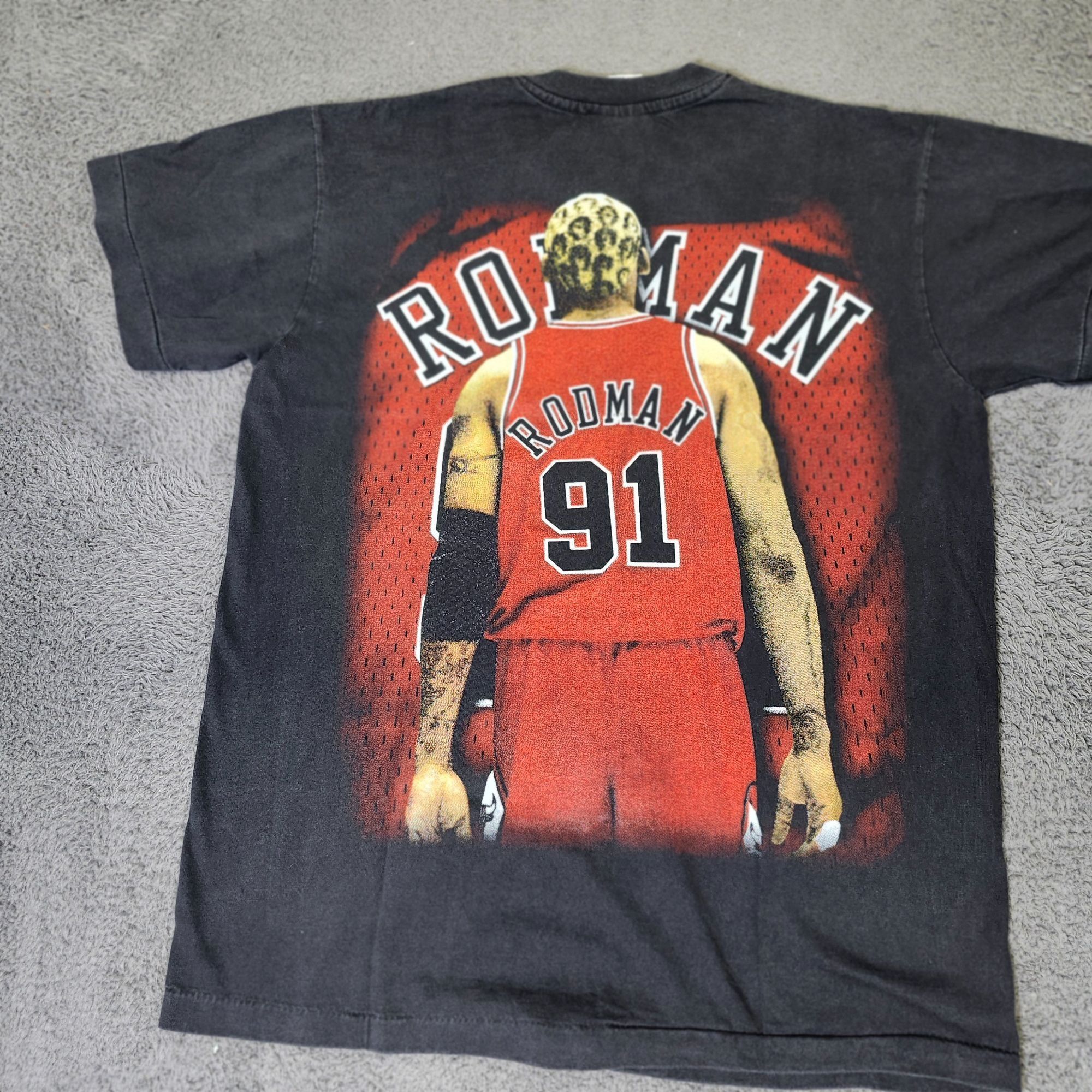 Vintage Vintage Dennis Rodman Chicago Bulls Bootleg Tee large Size US L / EU 52-54 / 3 - 7 Thumbnail