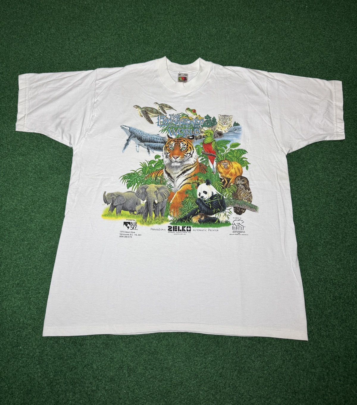 Habitat Endangered Species Habitat Animal Test Print XL 90s T Shirt Size US XL / EU 56 / 4 - 1 Thumbnail