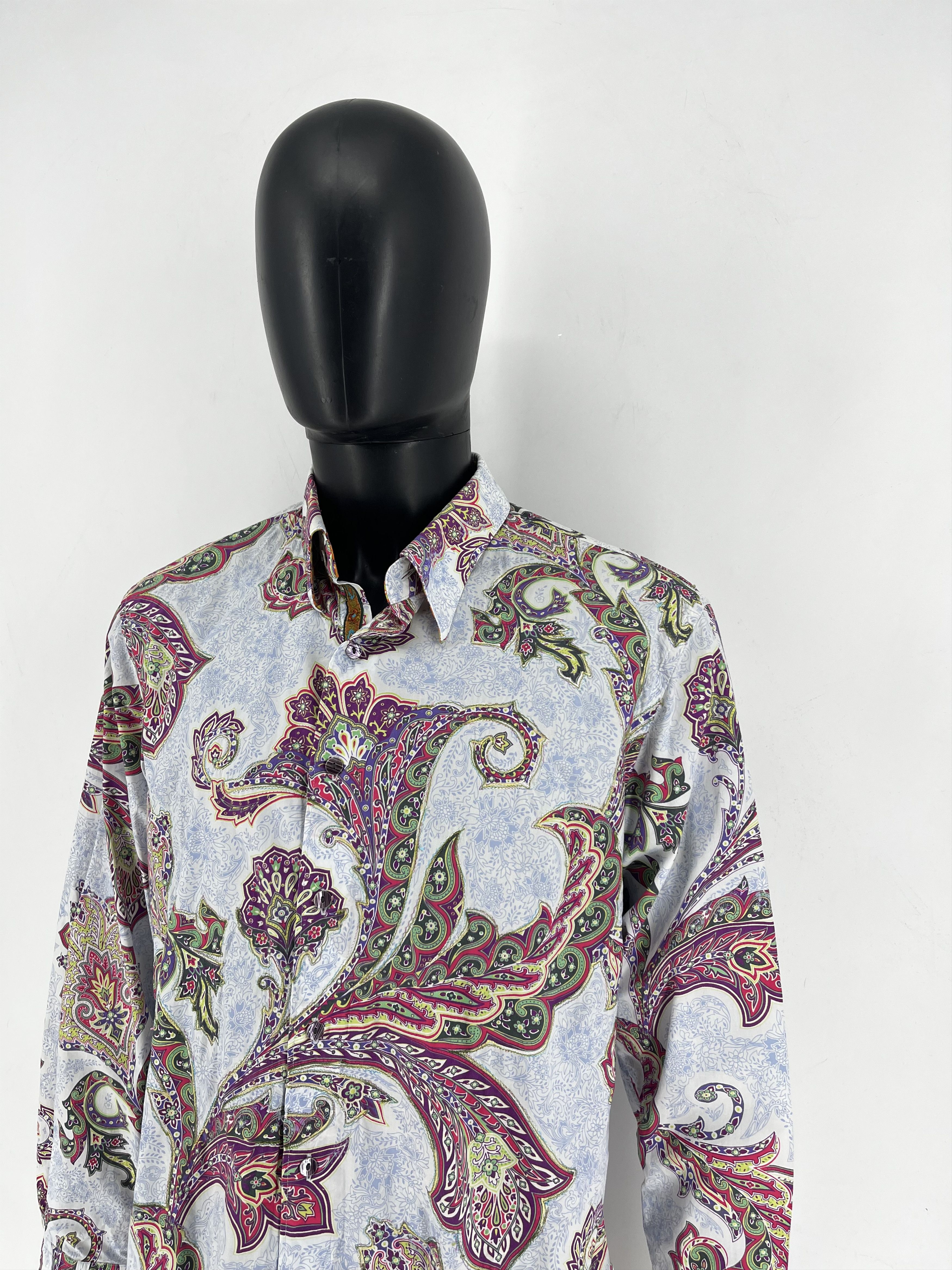 Other Robert Graham Bonaire Blue Funky Fractal Floral Paisley SzXL Size US XL / EU 56 / 4 - 4 Thumbnail