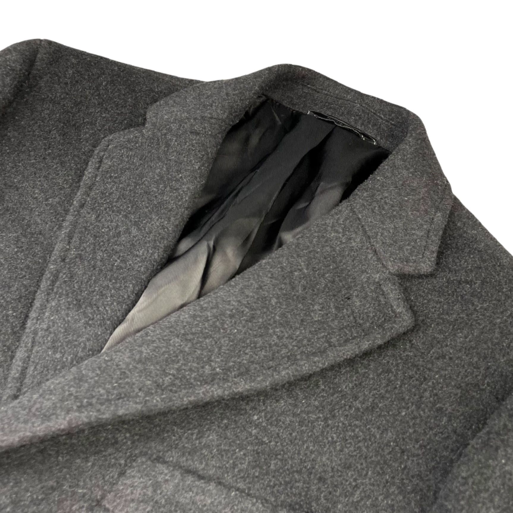 Saks Fifth Avenue Saks Fifth Avenue Men’s Overcoat Coat Wool Blend Charcoal Gray Large Trim Fit Lined Button Pockets Casual 3-Button Size US L / EU 52-54 / 3 - 2 Thumbnail