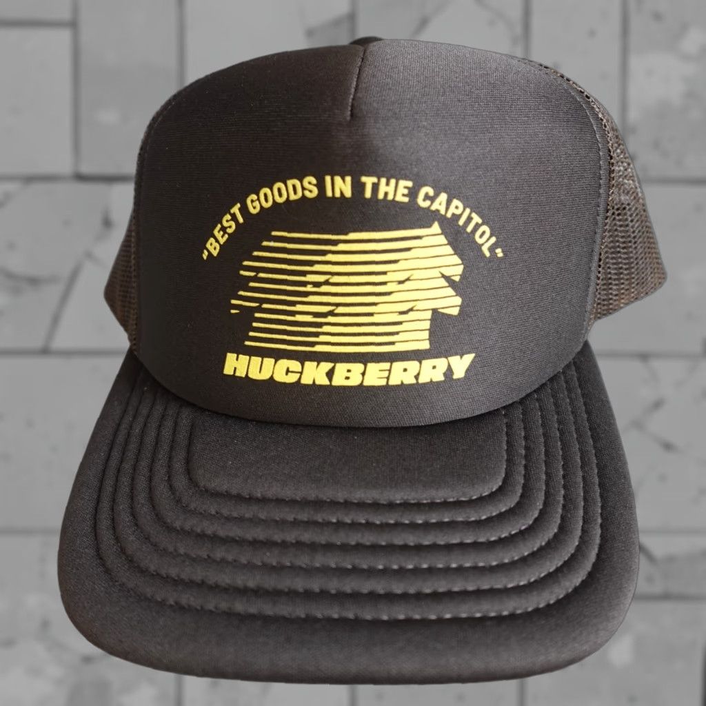 Huckberry VINTAGE Huckberry Hat Brown Trucker Adults One Size Adjustable Men Men Trucker Hat Brown Vintage 1960s Washington Georgetown Best Goods in the Capitol Size ONE SIZE - 1 Thumbnail