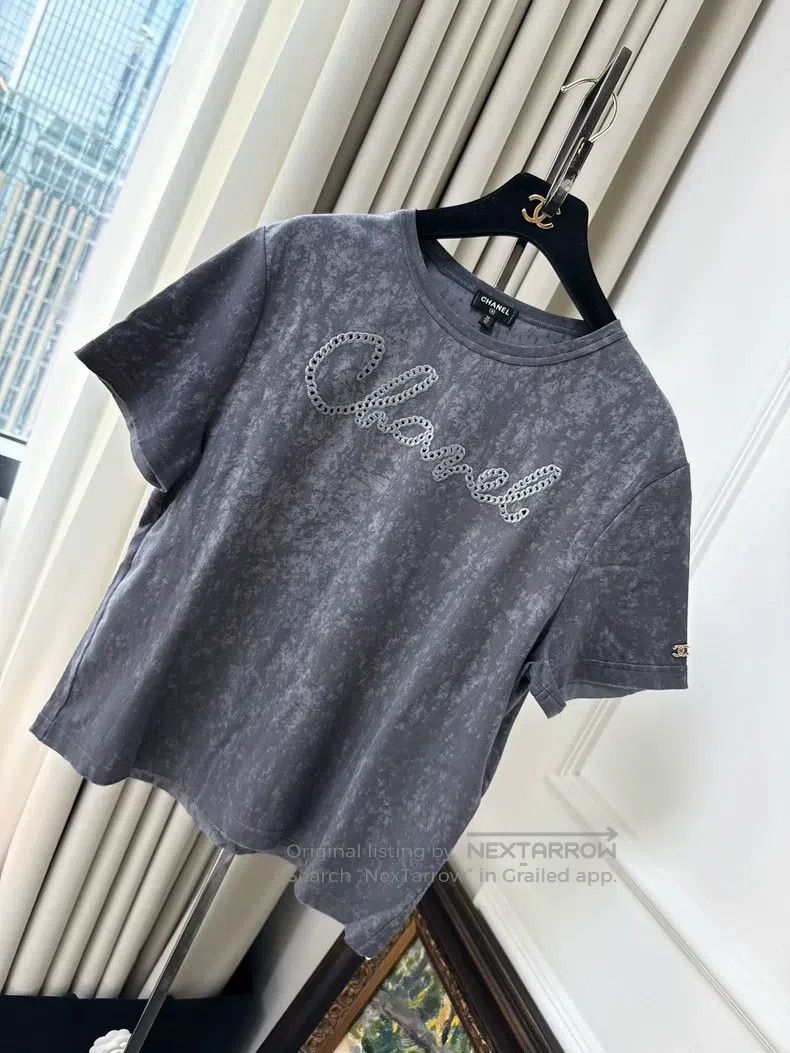 Chanel Chanel 20s spring and summer letter embroidery charcoal gr Size XS / US 0-2 / IT 36-38 - 1 Thumbnail