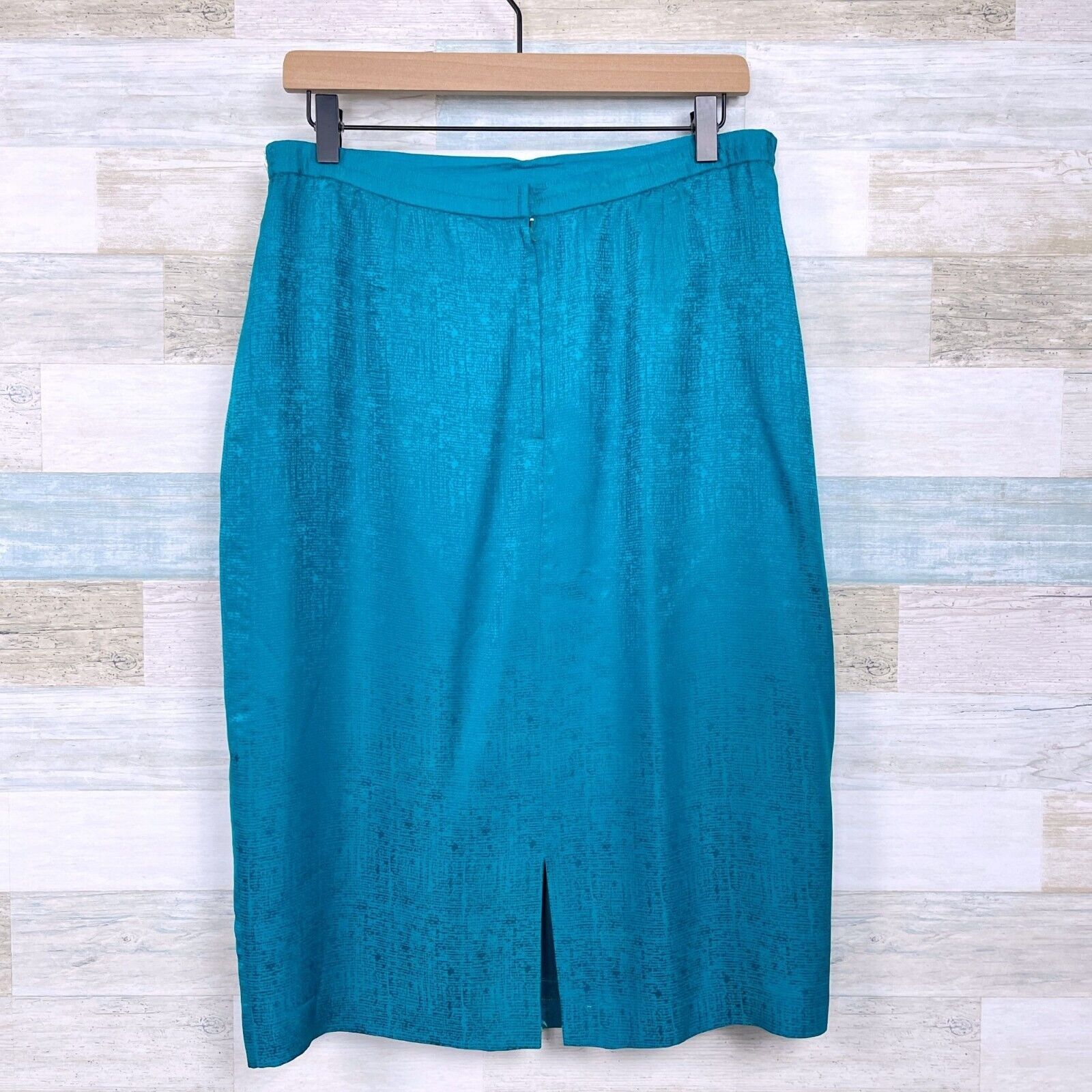 Vintage Adrianna Papell Silk Satin Skirt Suit Blue Womens 12 Size 34" / US 12 / IT 48 - 10 Thumbnail