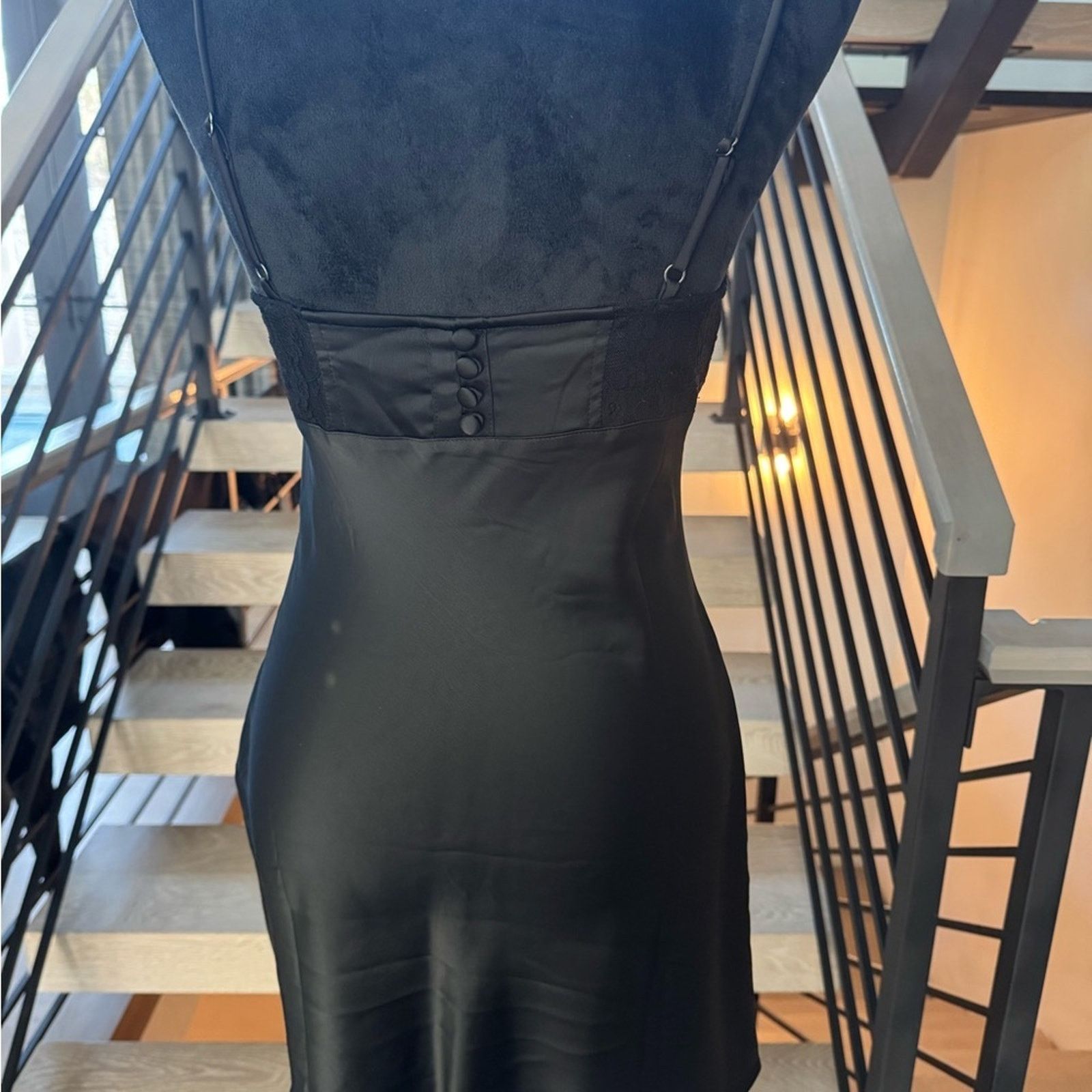 Urban Outfitters Urban outfitters New Elegant Black Satin Slip Dress size XS Size XS / US 0-2 / IT 36-38 - 9 Thumbnail