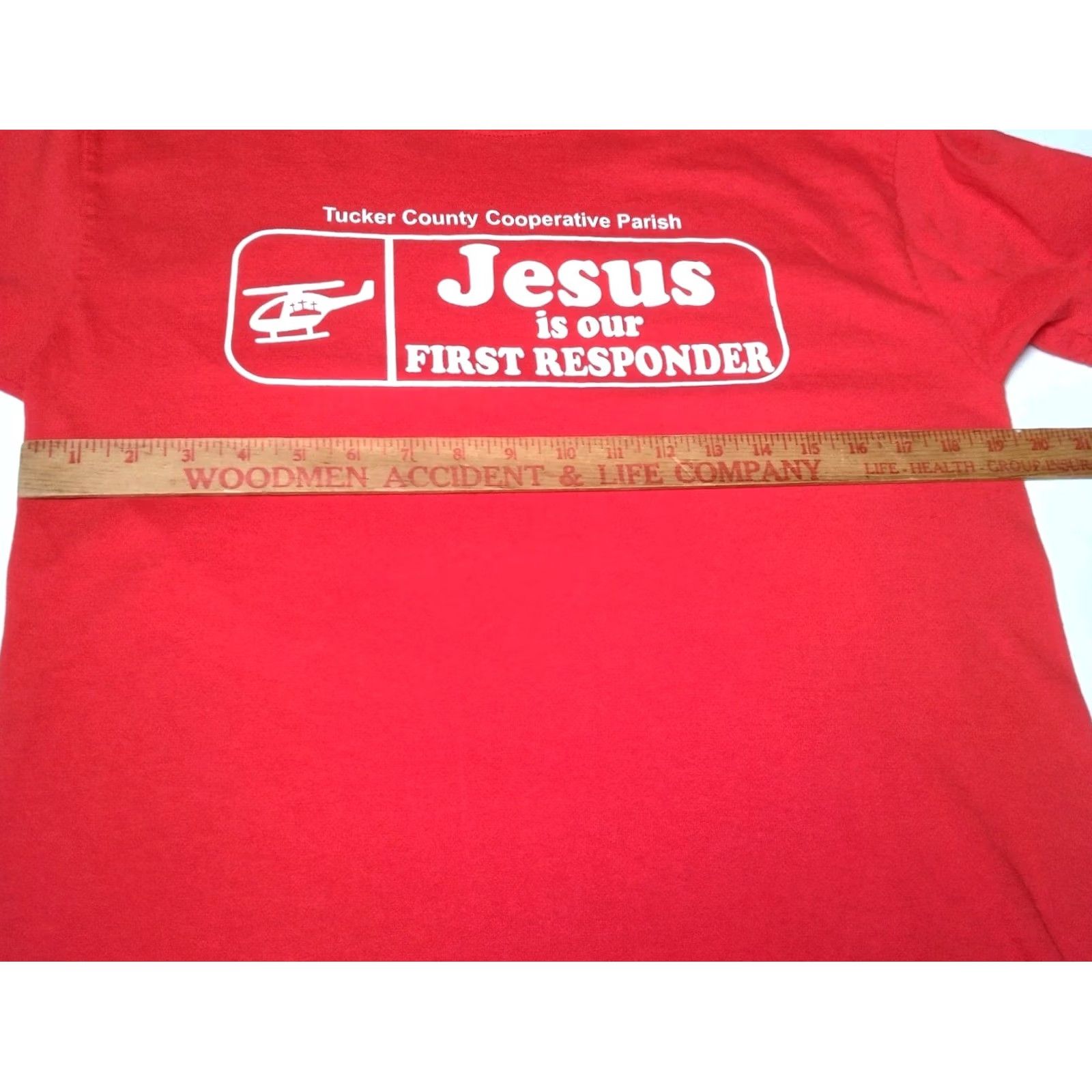 Vintage Jesus Is Our First Responder Shirt M Red Shirt Men Christian Religious Crew Neck Short Sleeve Cotton Blend Size US M / EU 48-50 / 2 - 6 Thumbnail