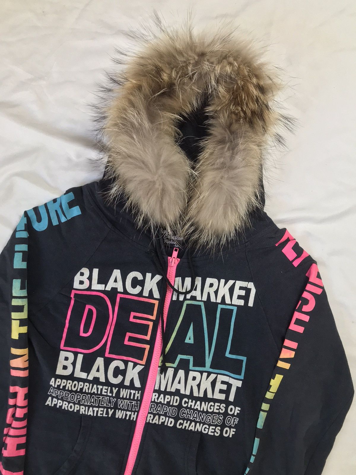 Hysteric Glamour Poem zip Fur Hoodie ifsix lgb punks style Size US XS / EU 42 / 0 - 3 Thumbnail