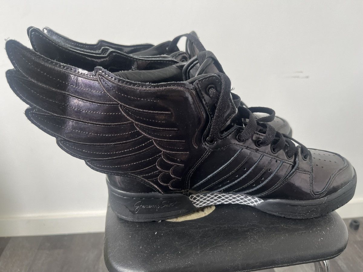 Adidas × Jeremy Scott Adidas JS Wings 2.0 Black patent Size US 9 / EU 42 - 8 Thumbnail
