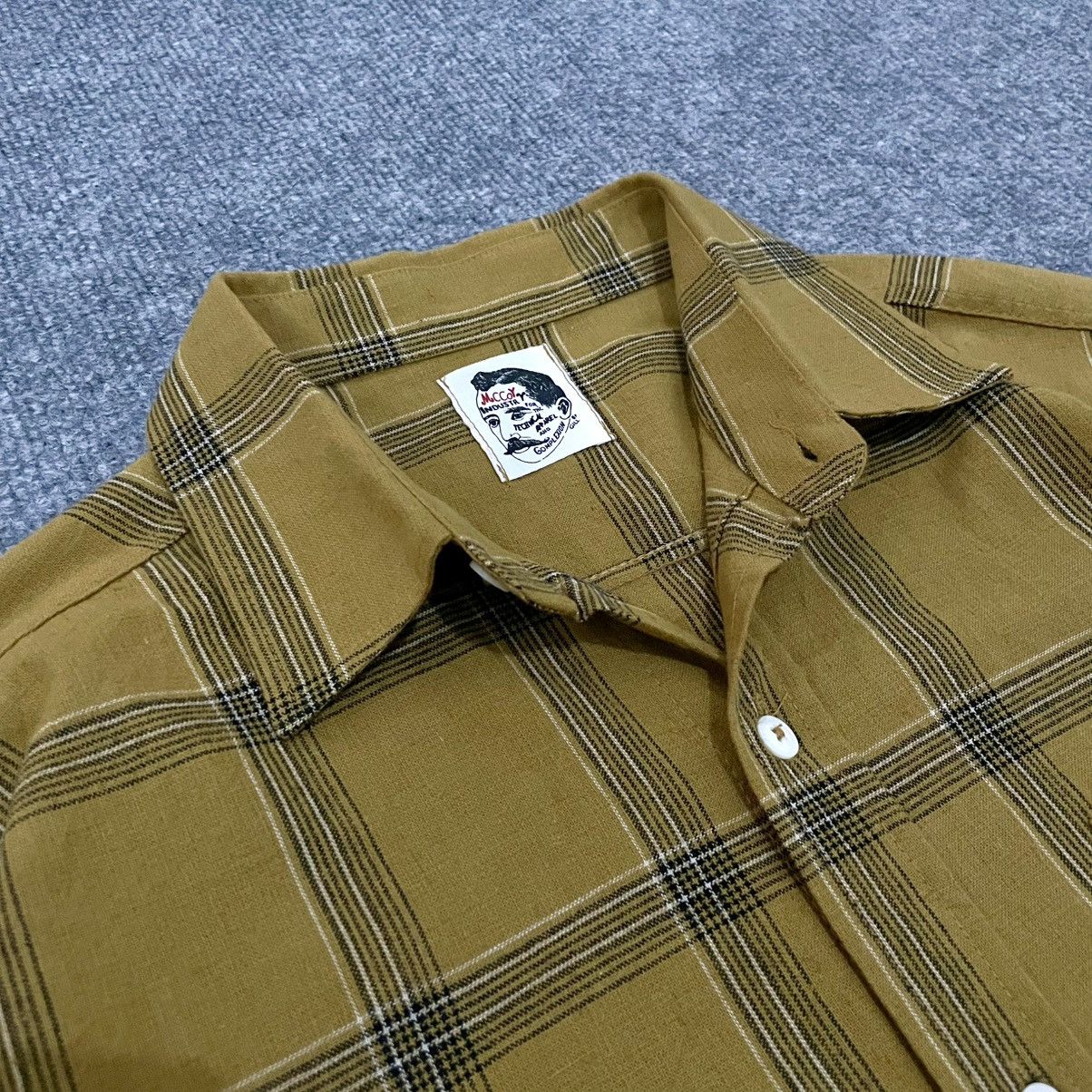 Japanese Brand The Real McCoy by Gili Union Button Up Shirt Plaid Mustard Size US L / EU 52-54 / 3 - 3 Thumbnail