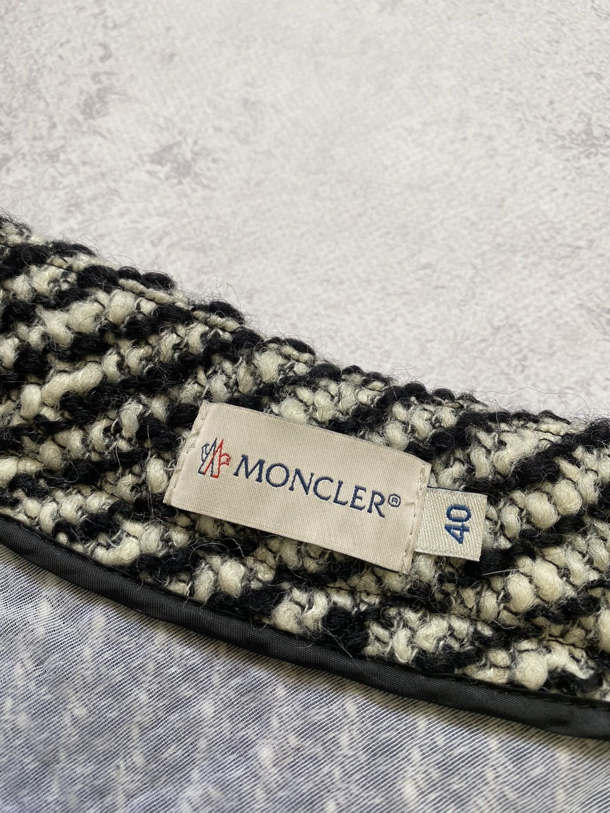 Moncler Moncler Womens Wool Black & White Mini Skirt Size 40 Size 27" / US 4 / IT 40 - 9 Thumbnail