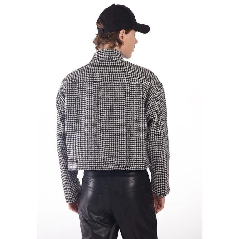 Designer ZILA HOUNDSTOOTH CROP JACKET Size US L / EU 52-54 / 3 - 3 Thumbnail