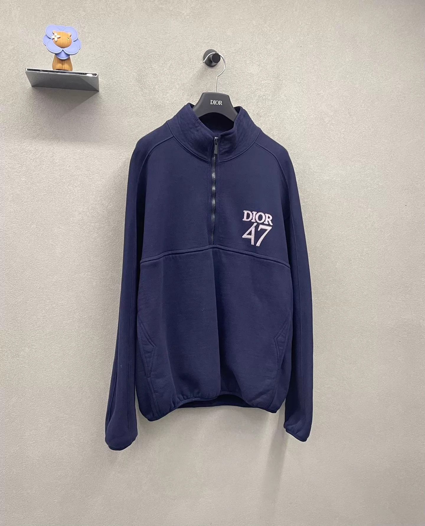 Dior DIOR Embroidered Navy Sweatshirt L Size US L / EU 52-54 / 3 - 3 Thumbnail