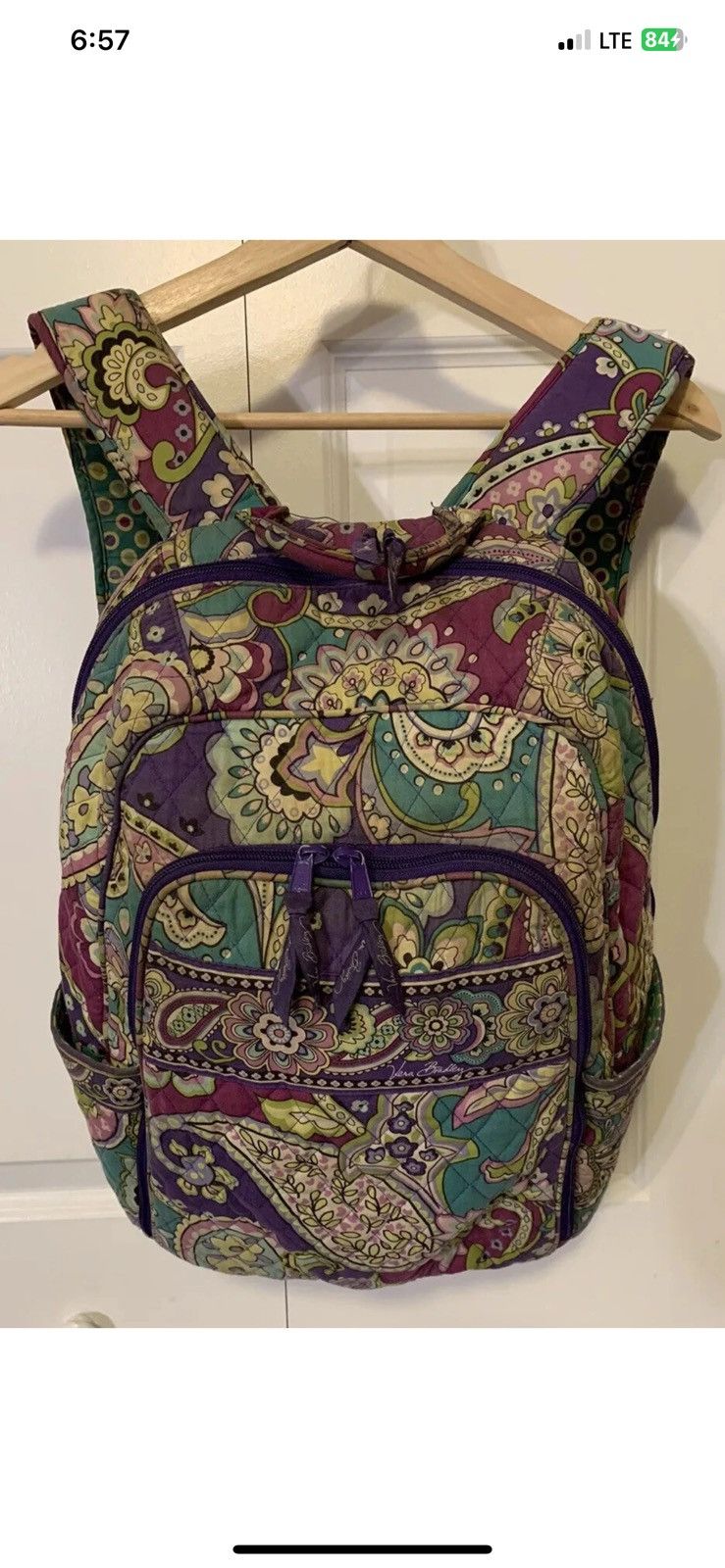 Vera Bradley Vera Bradley backpack purple paisley pattern Size ONE SIZE - 2 Thumbnail
