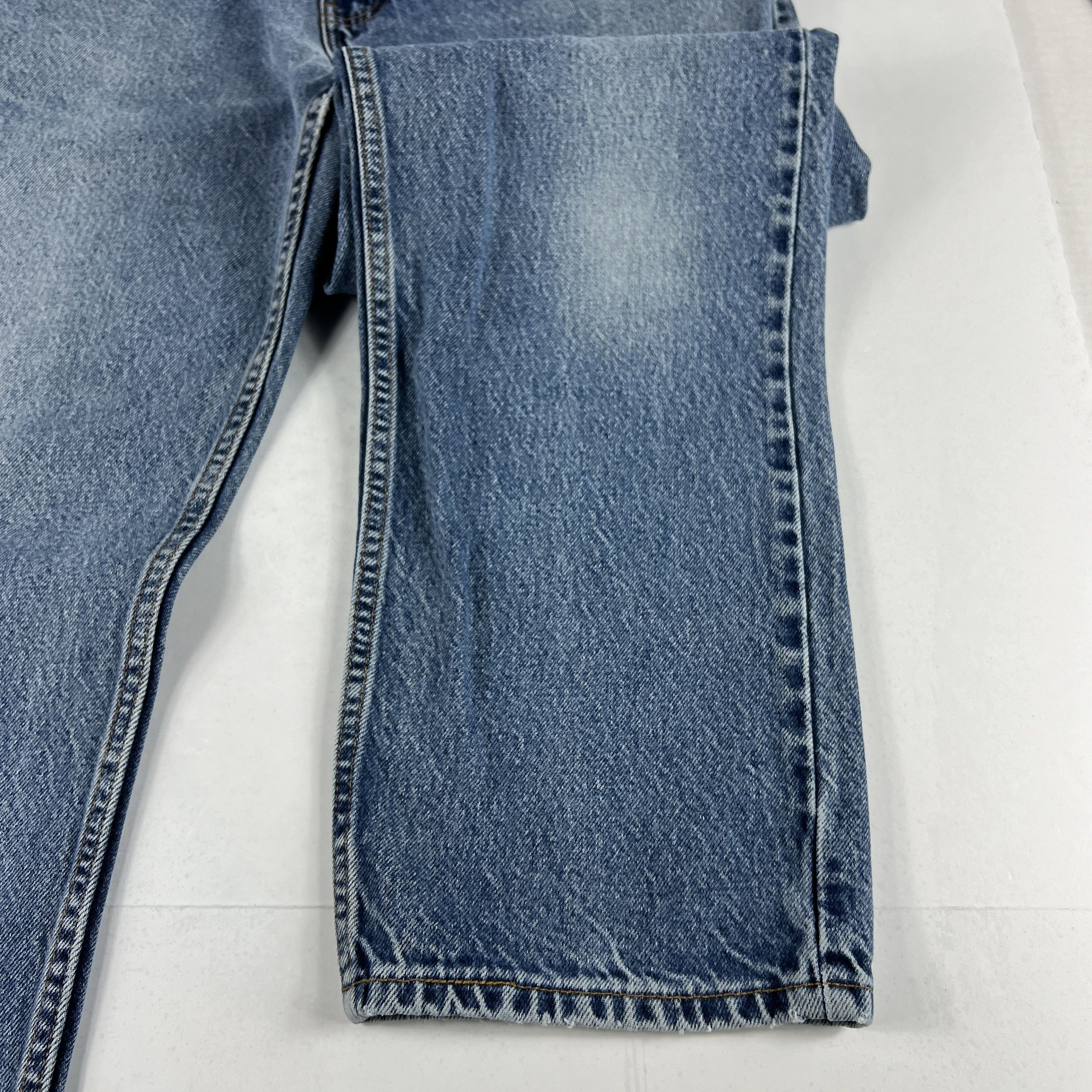 VTG Levi's Jeans 505 Straight Blue Faded Distressed Denim