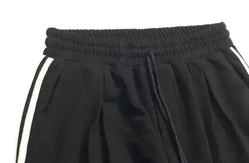 Japanese Brand 20AW Indigo Union Japan Black Striped Casual Sweatpants Size US 33 - 3 Thumbnail