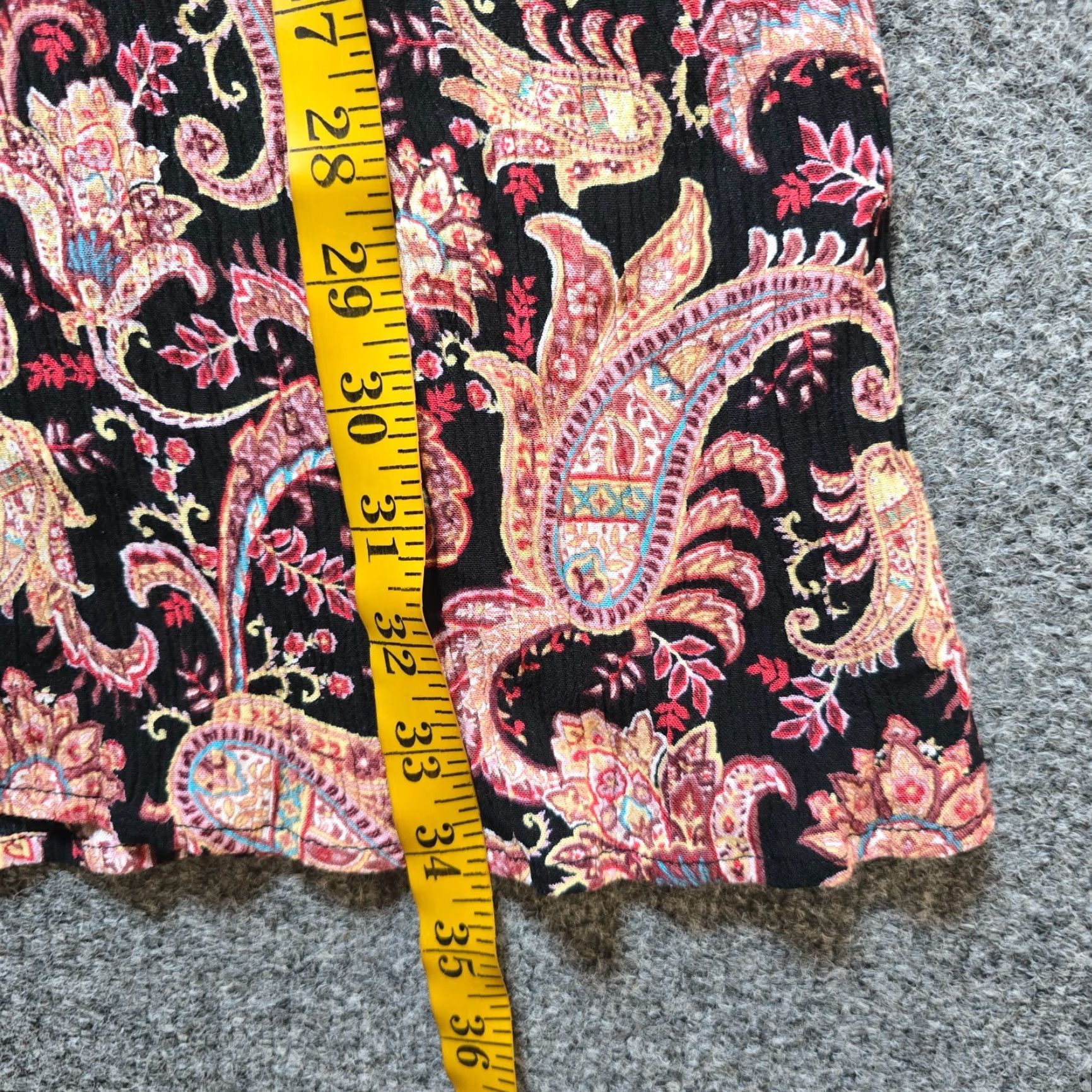 Vintage Knox Rose Dress Womens Size Small Black Yellow Paisley Peasant A Line Casual Size S / US 4 / IT 40 - 6 Thumbnail