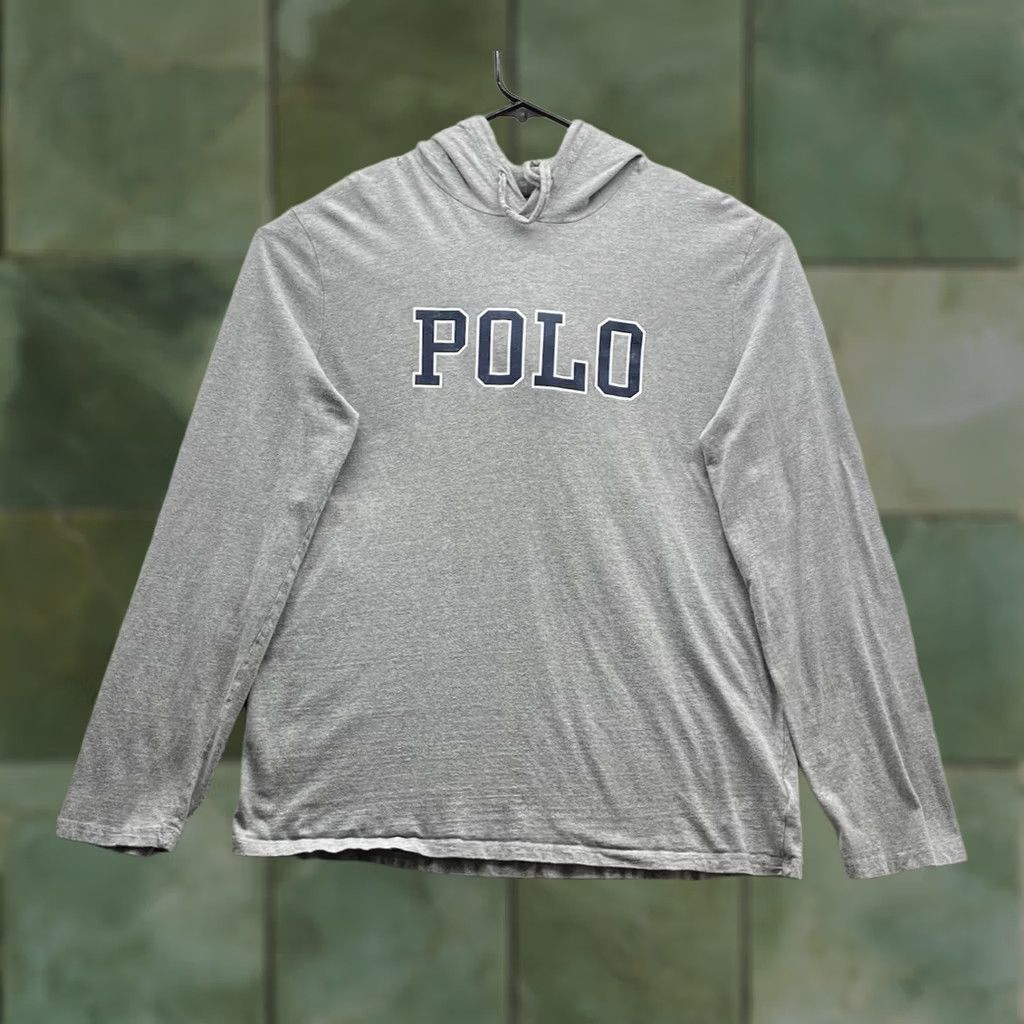 Polo Ralph Lauren Polo Ralph Lauren Shirt Mens L Gray Sweatshirt Big Logo Thin Lightweight Preppy Size US L / EU 52-54 / 3 - 1 Thumbnail