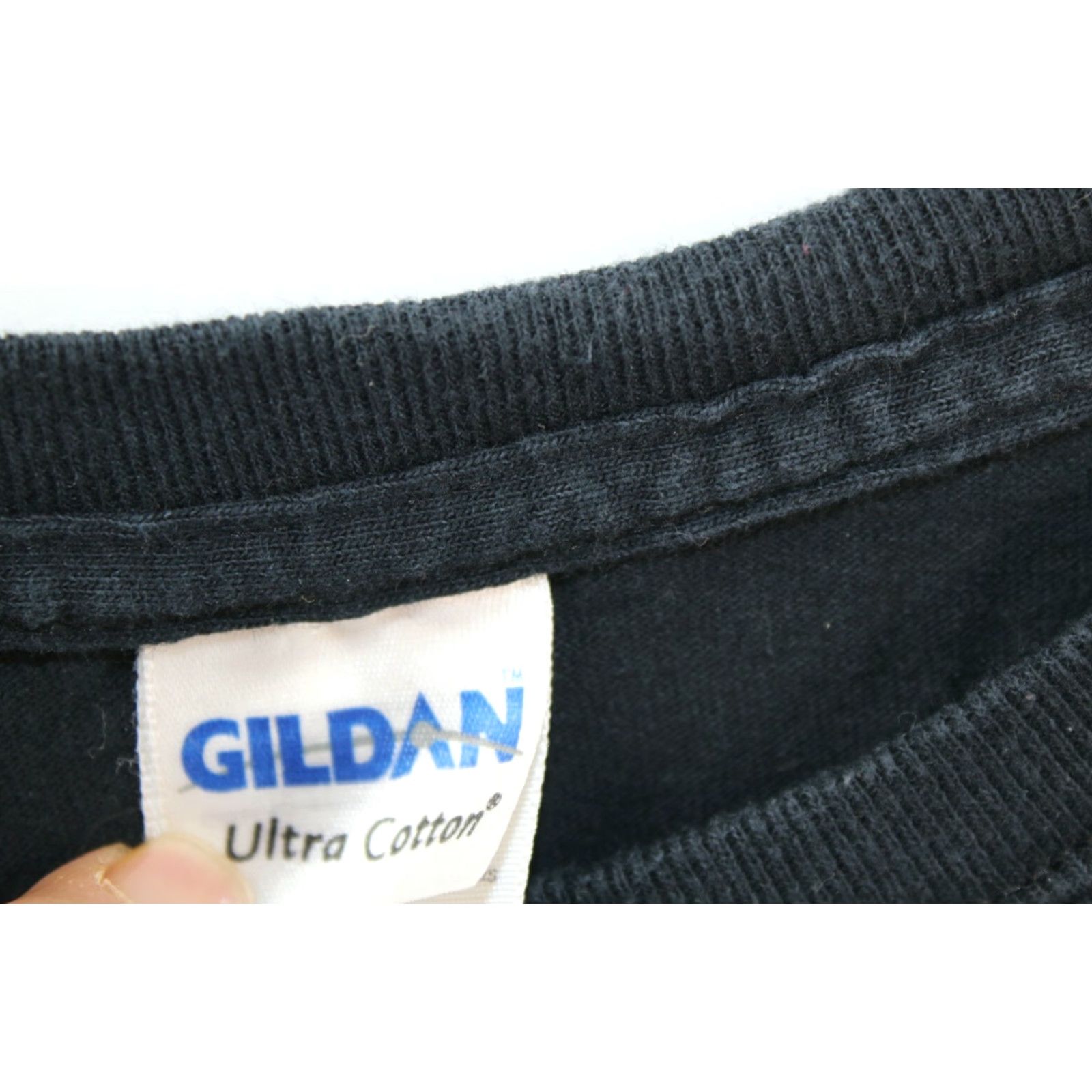 Gildan VINTAGE Gildan Ultra Cotton Graphic Tee Black Medium 90s Mens Size US M / EU 48-50 / 2 - 5 Thumbnail