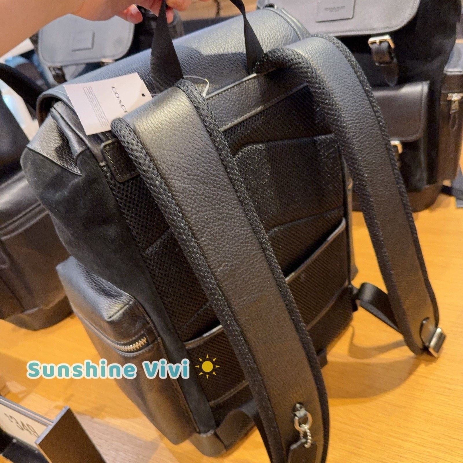 Coach NWT Coach Men's Sprint Backpack Gunmetal/Cognac CCG12 Black Size ONE SIZE - 6 Thumbnail