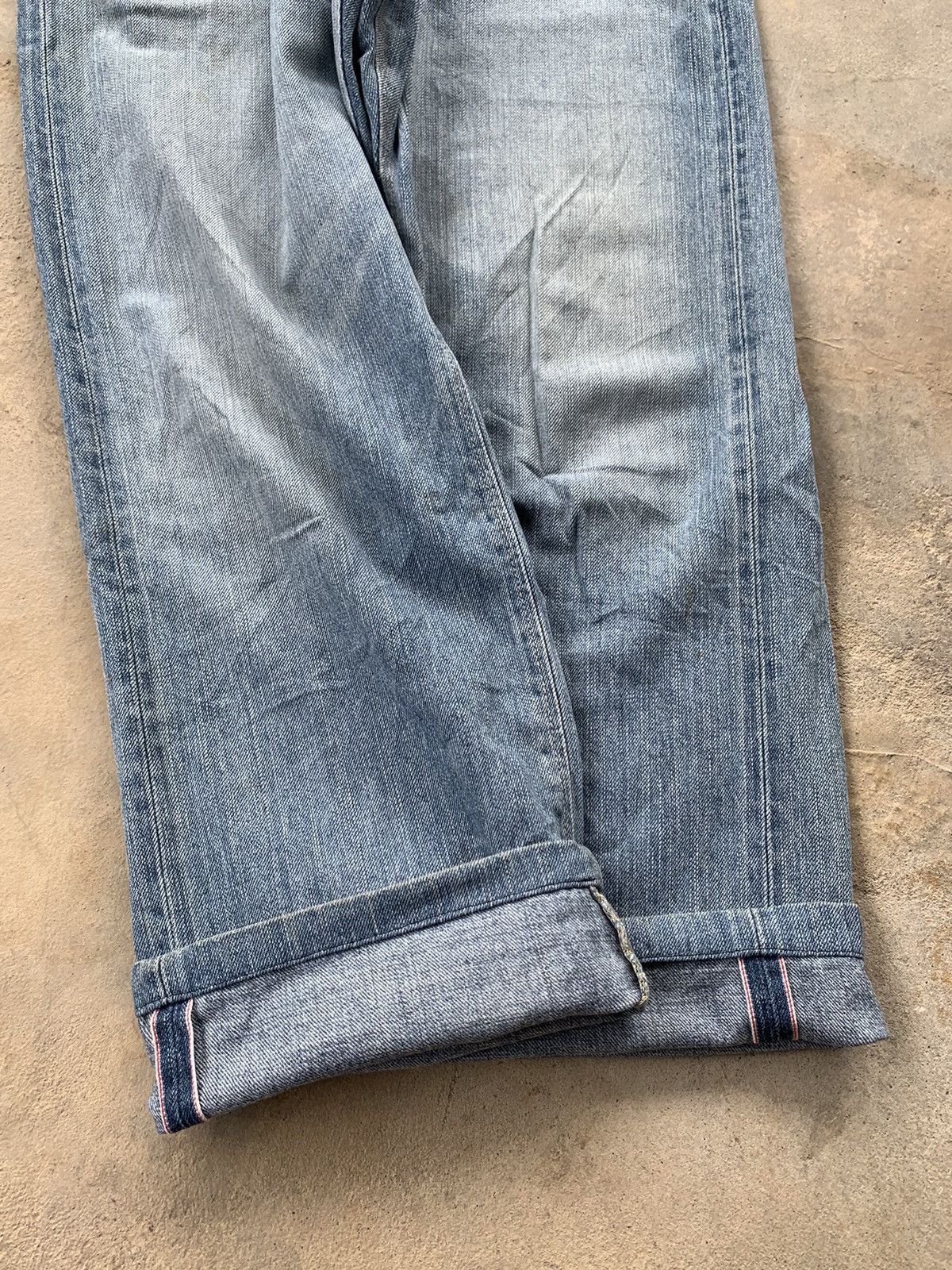 Edwin × Vintage Vintage Edwin 505 Redline Selvedge Distressed Denim Size US 34 / EU 50 - 4 Thumbnail