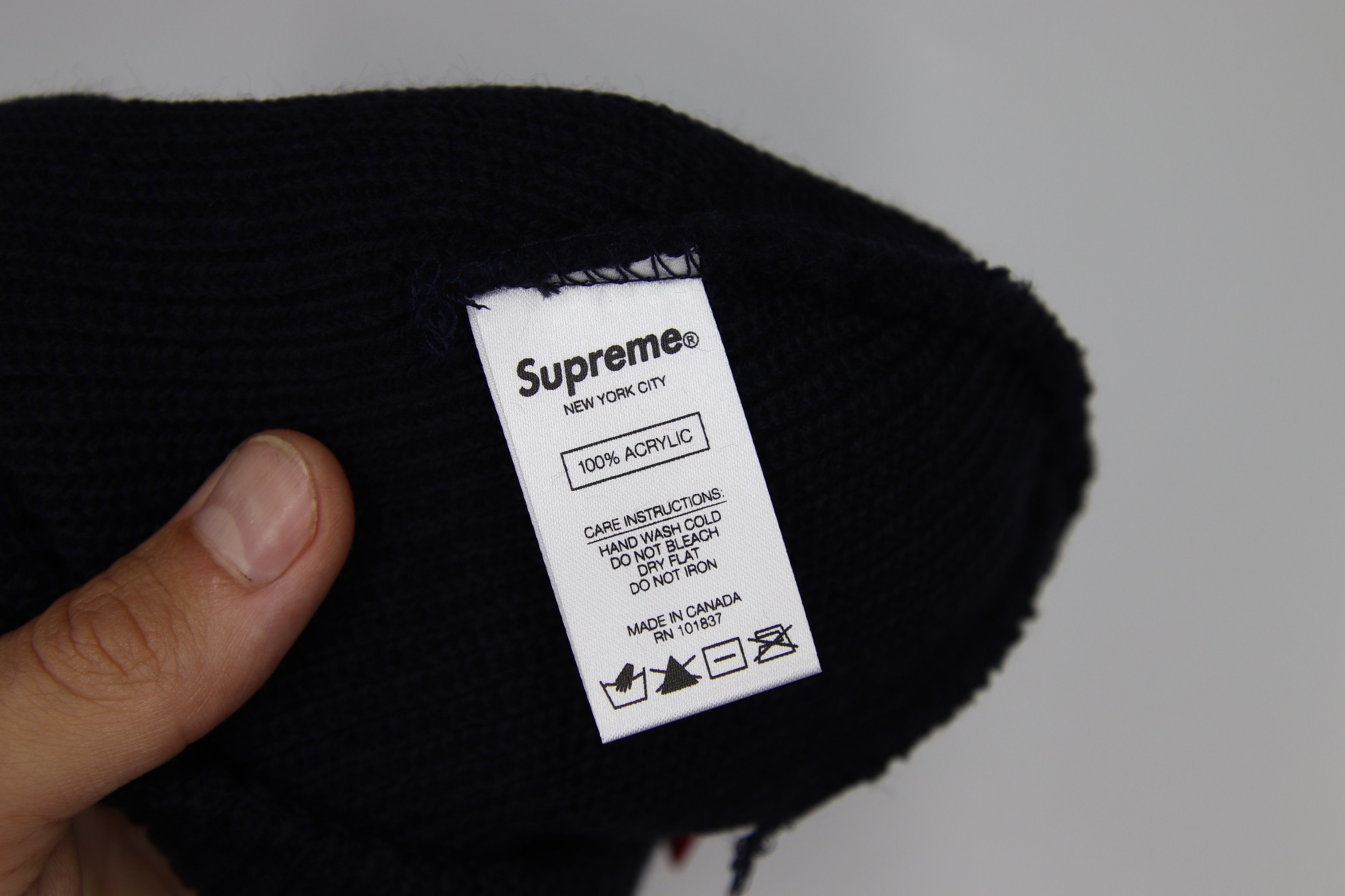 Supreme Supreme Basic Beanie Navy (FW19) Size ONE SIZE - 4 Thumbnail