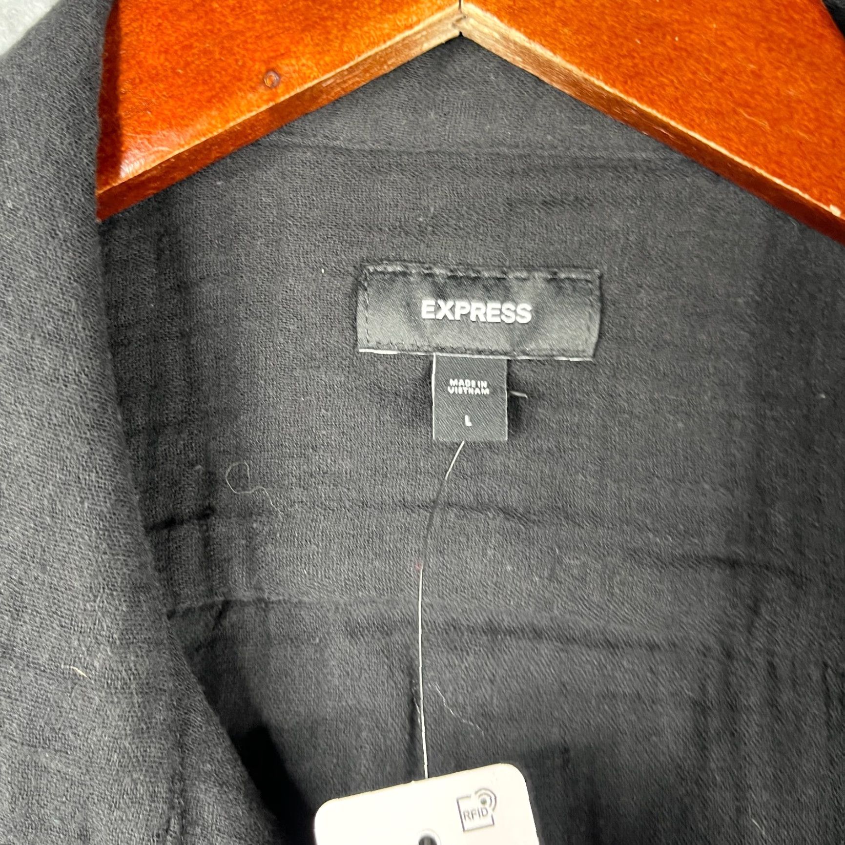 Express Express Shirt L Black Button-Up Short Sleeve Men NEW Size US L / EU 52-54 / 3 - 4 Thumbnail