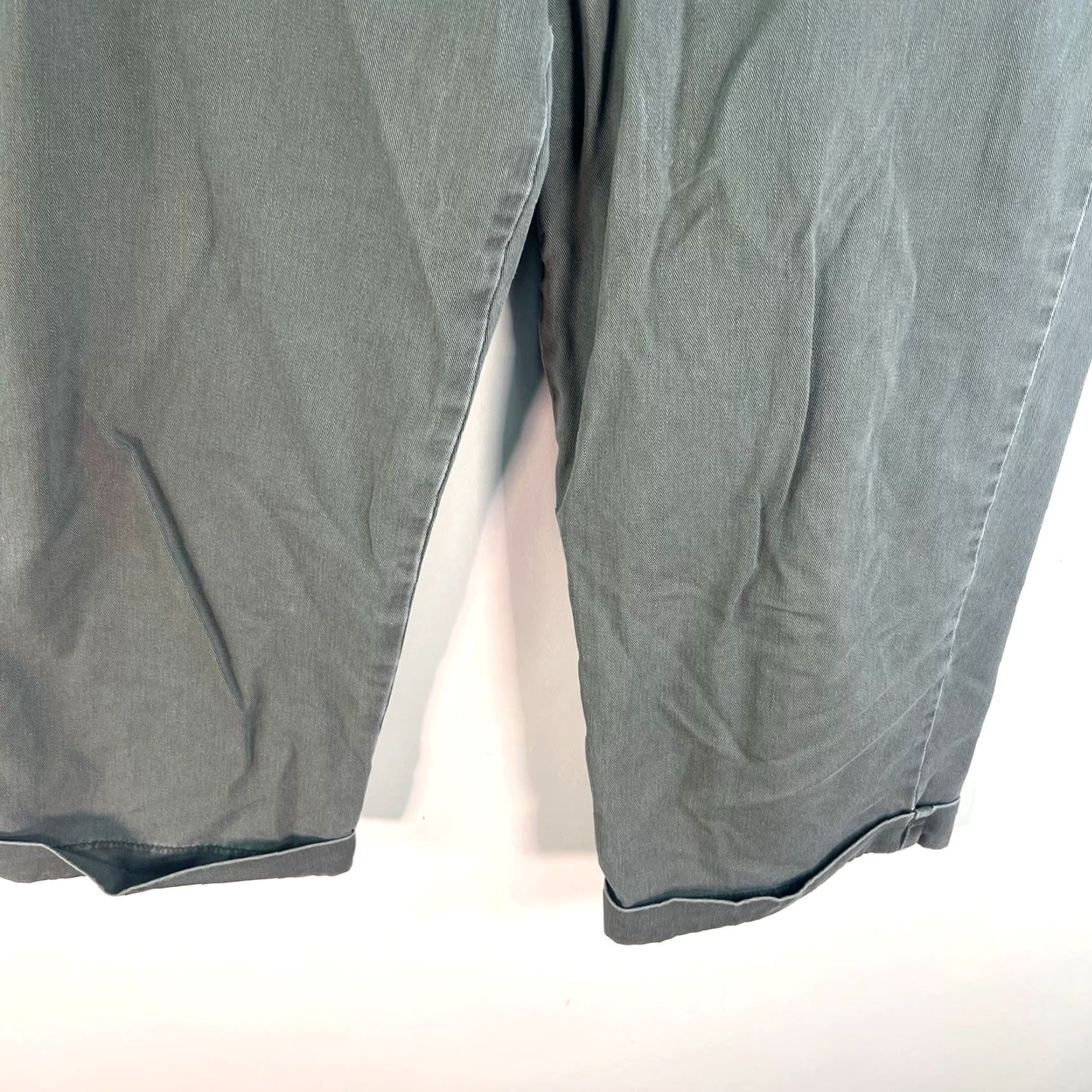 Polo Ralph Lauren VINTAGE Polo Ralph Lauren Pants Womens Size 8 Gray Cropped Cuffed Twill Inseam 21in 32x21 Button Zip Logo Casual 90s College Love Size 30" / US 8 / IT 44 - 3 Thumbnail