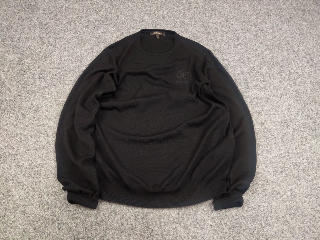 Roberto Cavalli Roberto Cavalli Lana Wool Classic Logo Black Light Sweater Size US M / EU 48-50 / 2 - 3 Thumbnail