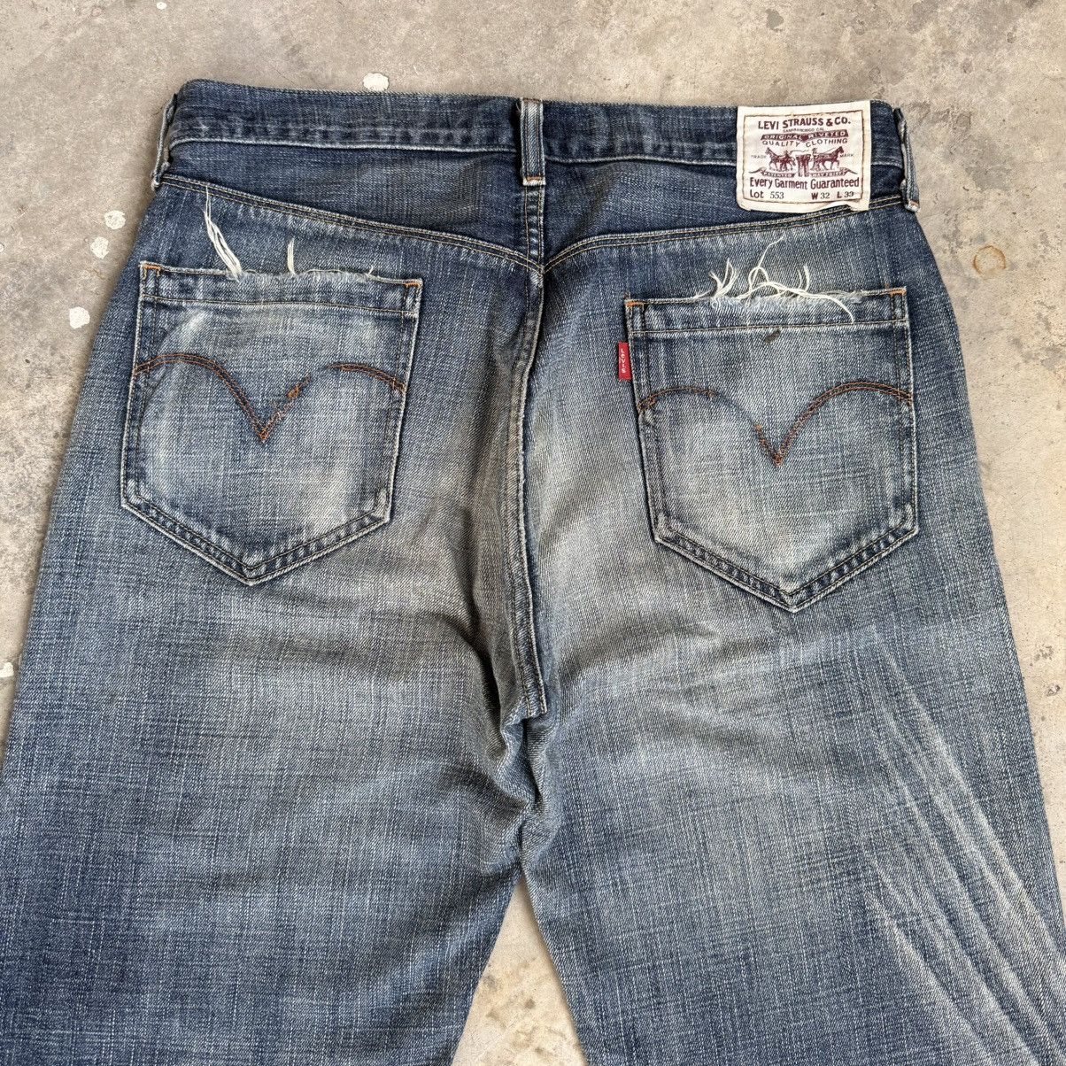 Levi's Vintage Clothing Vintage Levi's 553 Faded StoneWash Denim Jean Pants W33x34.5 Size US 33 - 10 Thumbnail