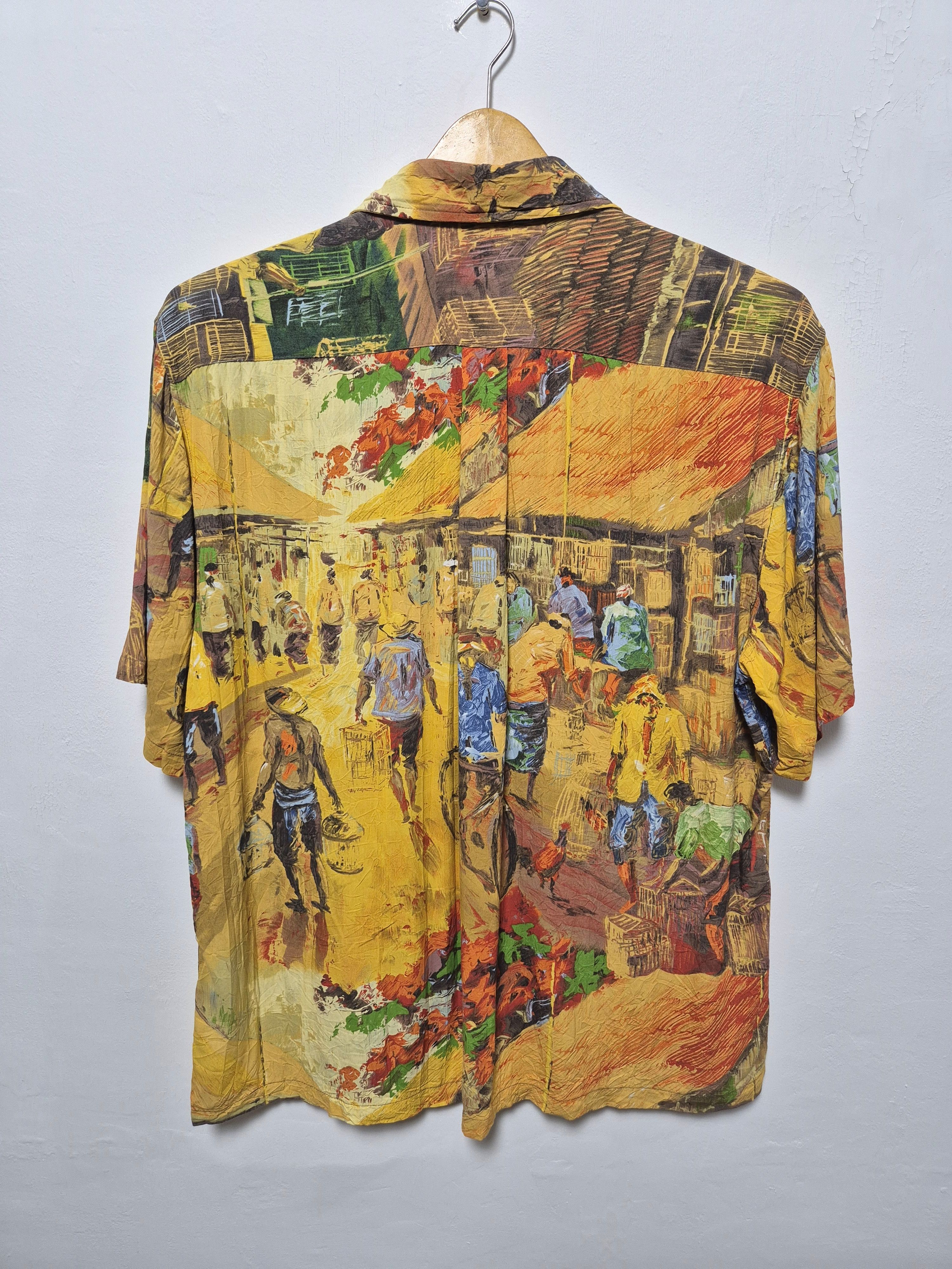 Jams World Jams World Village Graphic All-Over Print Rayon Shirt Size US L / EU 52-54 / 3 - 4 Thumbnail