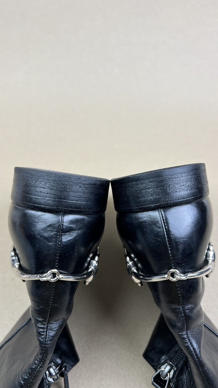 Gucci GUCCI Boots Ankle Leather Shoes HORSEBIT Side Zip Black Mens Size US 6.5 / EU 39-40 - 11 Thumbnail