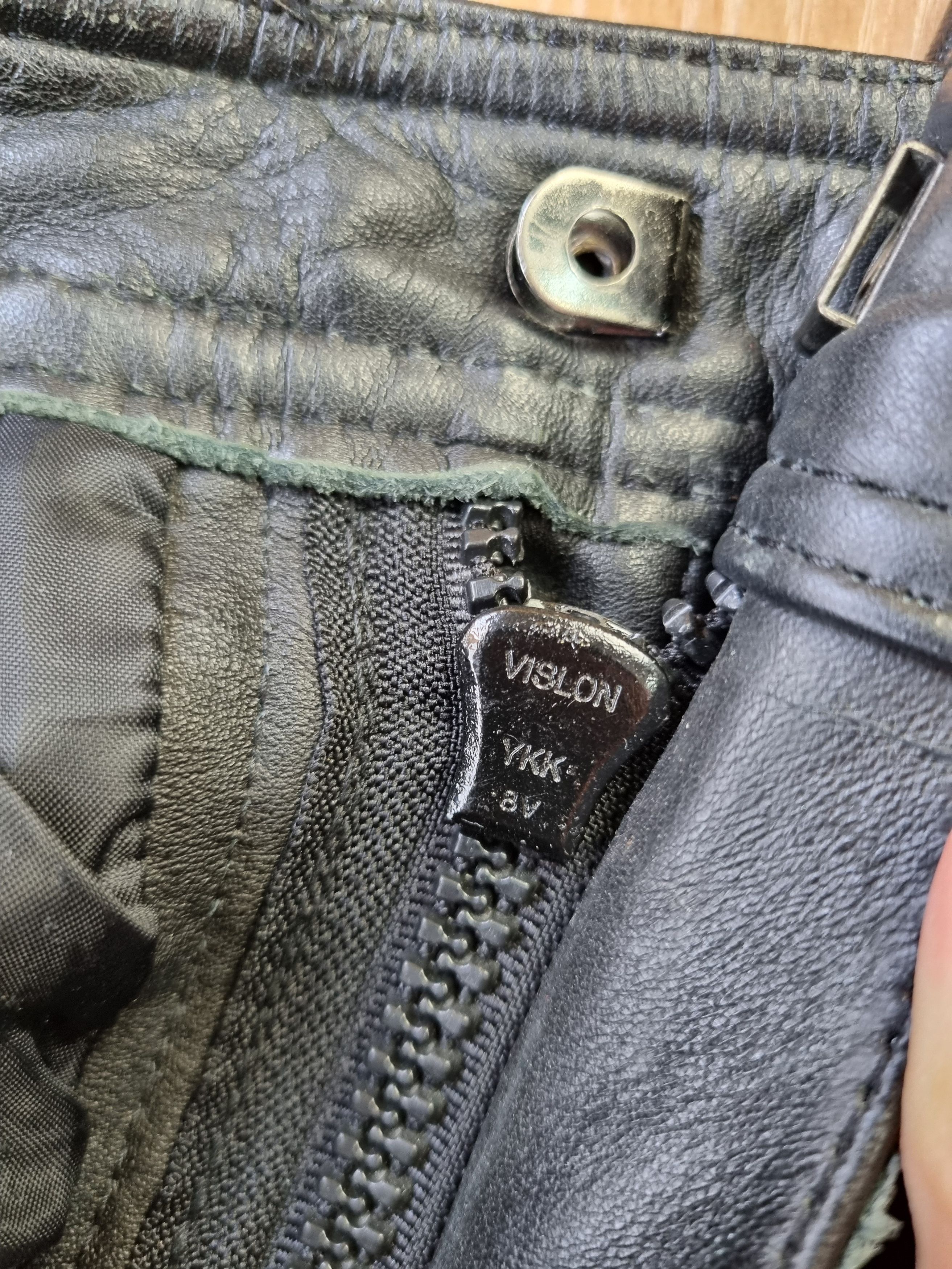 Genuine Leather × Vintage High Waist Leather Retro Pants. Size US 34 / EU 50 - 11 Thumbnail